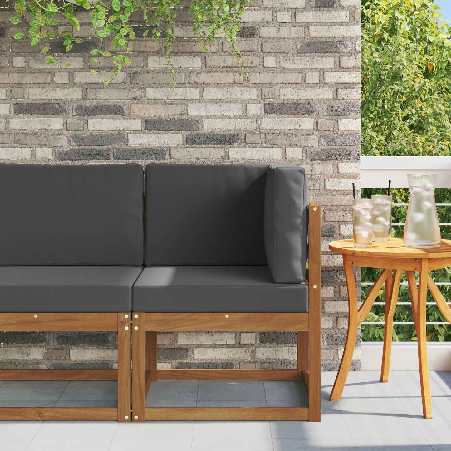 Buiten Hoek Sofa Massief Acaciahout Naturel is nu te koop bij PeponiXL, paradijselijk wonen!