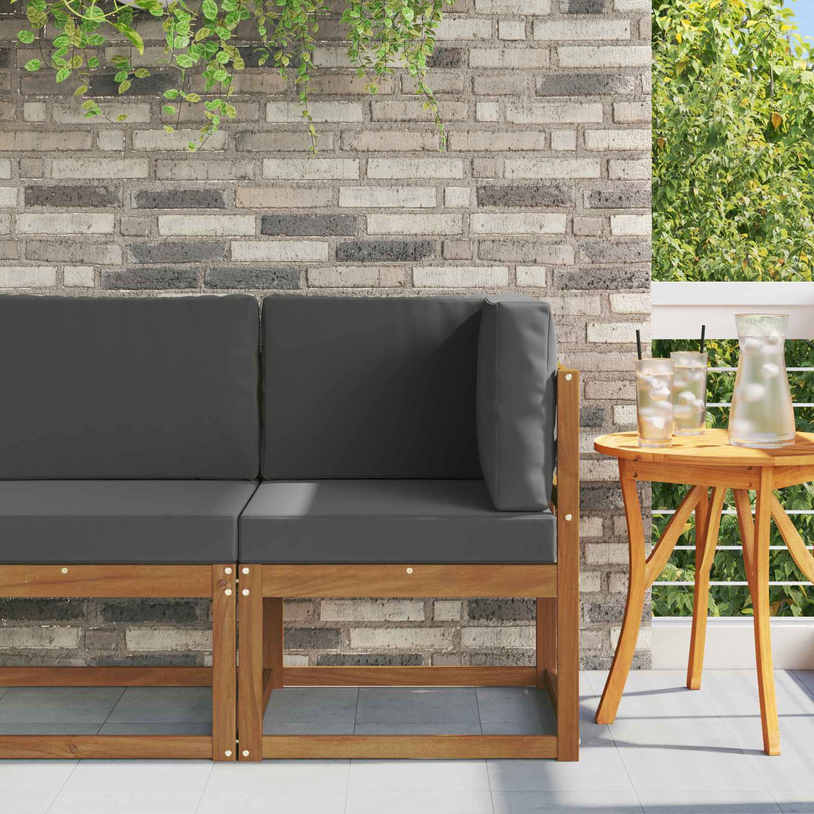 Buiten Hoek Sofa Massief Acaciahout Naturel is nu te koop bij PeponiXL, paradijselijk wonen!