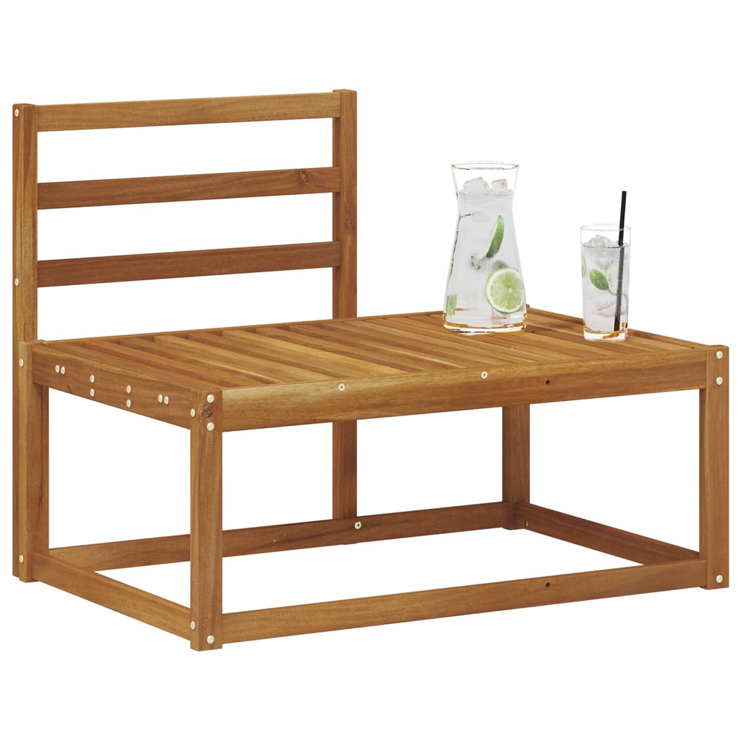 Buiten Eind Sofa Naturel 91 x 63 x 73 cm Massief Acaciahout is nu te koop bij PeponiXL, paradijselijk wonen!