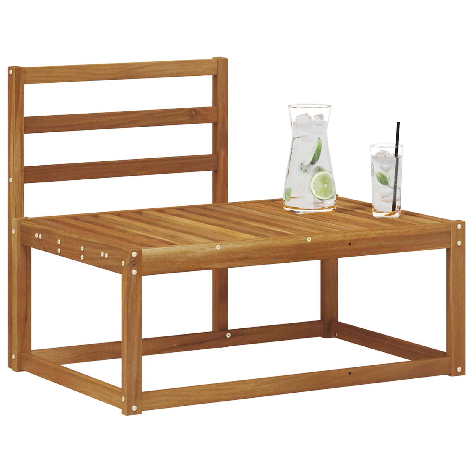 Buiten Eind Sofa Naturel 91 x 63 x 73 cm Massief Acaciahout is nu te koop bij PeponiXL, paradijselijk wonen!