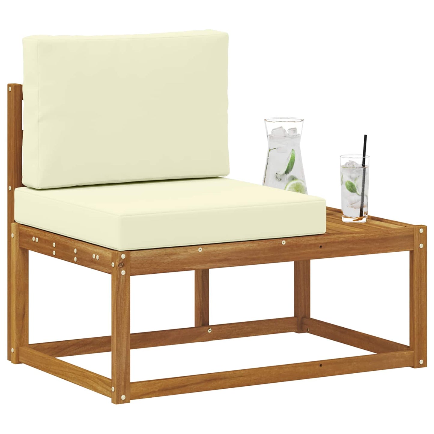 Buiten Eind Sofa Naturel 91 x 63 x 73 cm Massief Acaciahout is nu te koop bij PeponiXL, paradijselijk wonen!