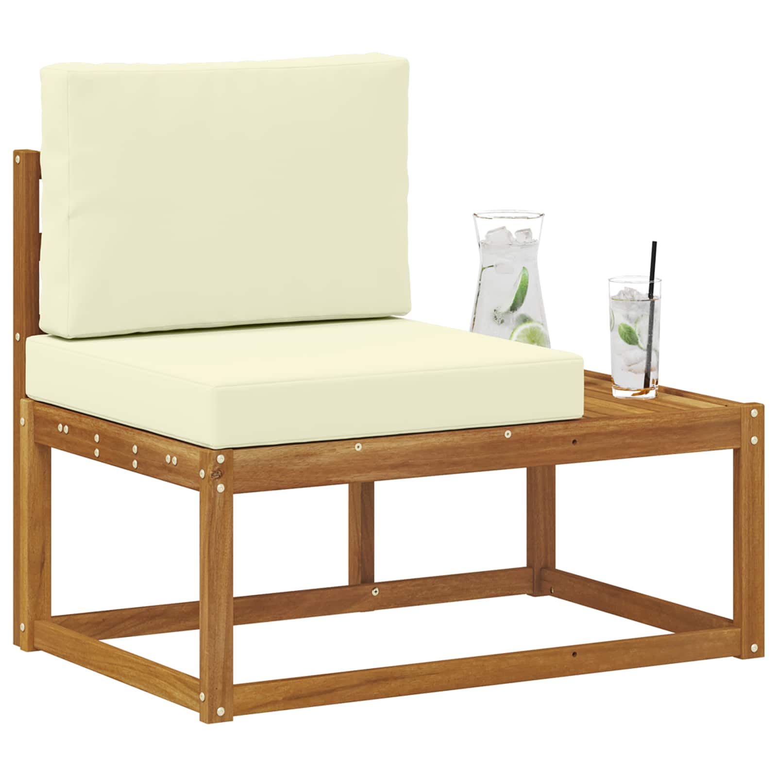 Buiten Eind Sofa Naturel 91 x 63 x 73 cm Massief Acaciahout is nu te koop bij PeponiXL, paradijselijk wonen!