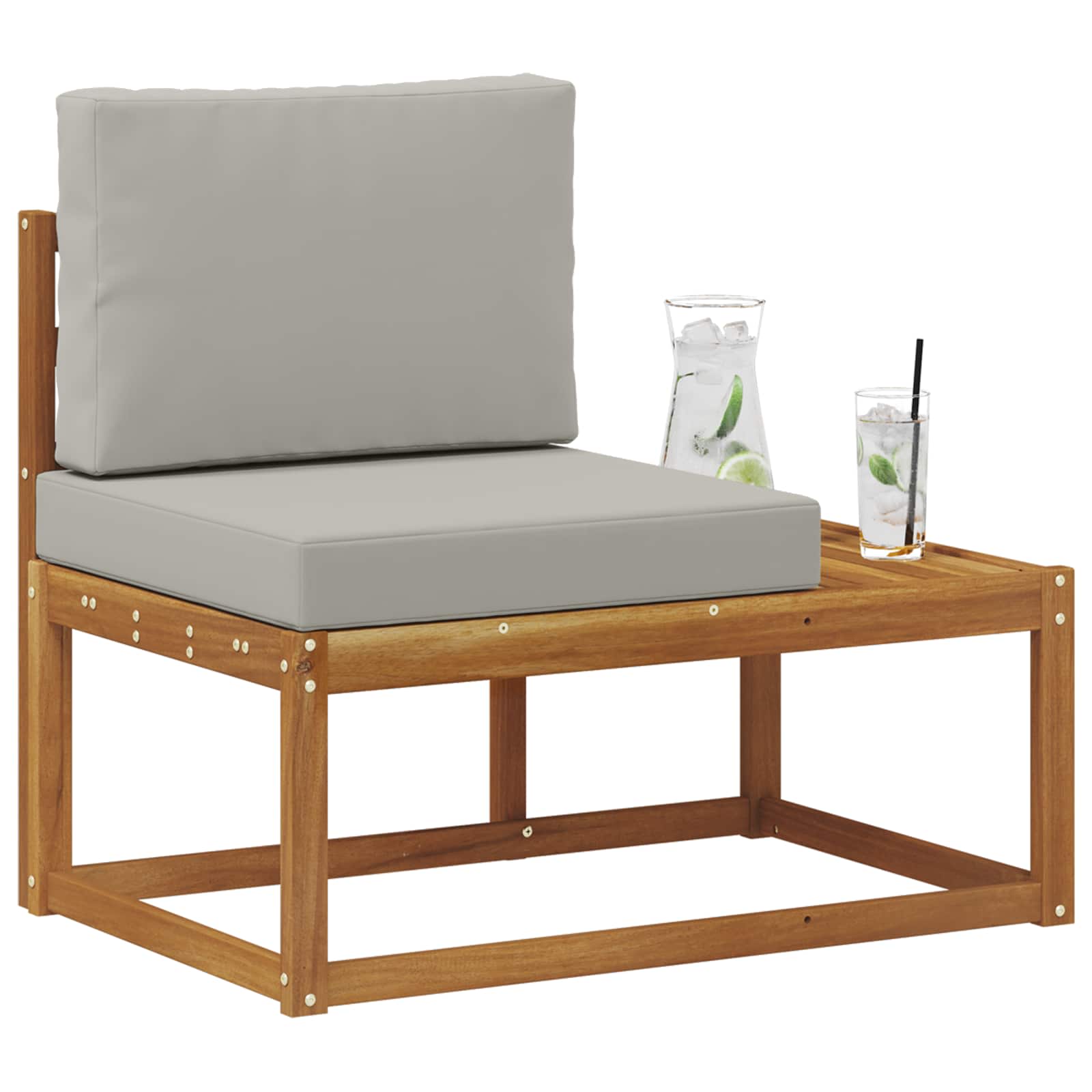 Buiten Eind Sofa Naturel 91 x 63 x 73 cm Massief Acaciahout is nu te koop bij PeponiXL, paradijselijk wonen!