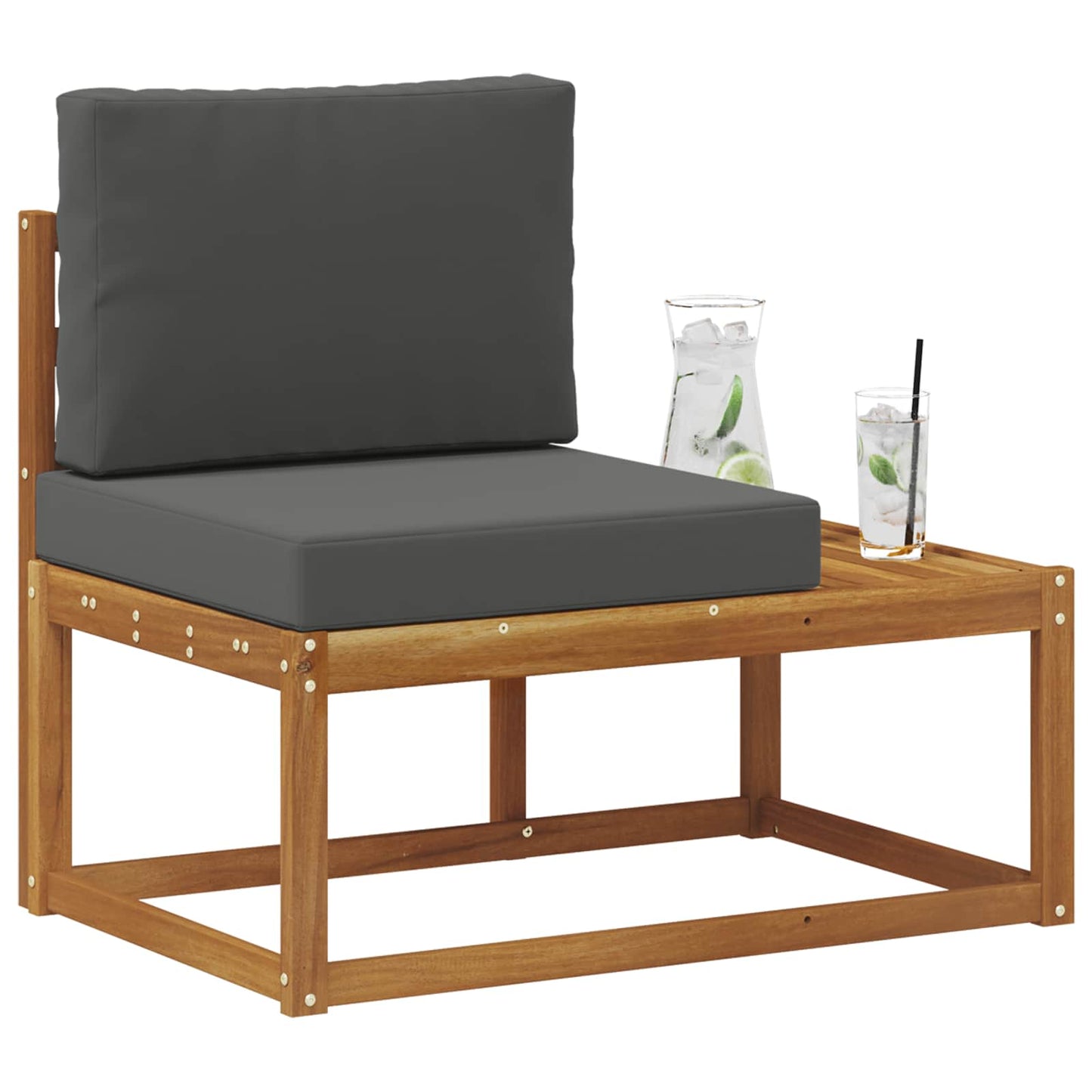 Buiten Eind Sofa Natuurlijk en Antraciet 91 x 63 x 73 cm is nu te koop bij PeponiXL, paradijselijk wonen!