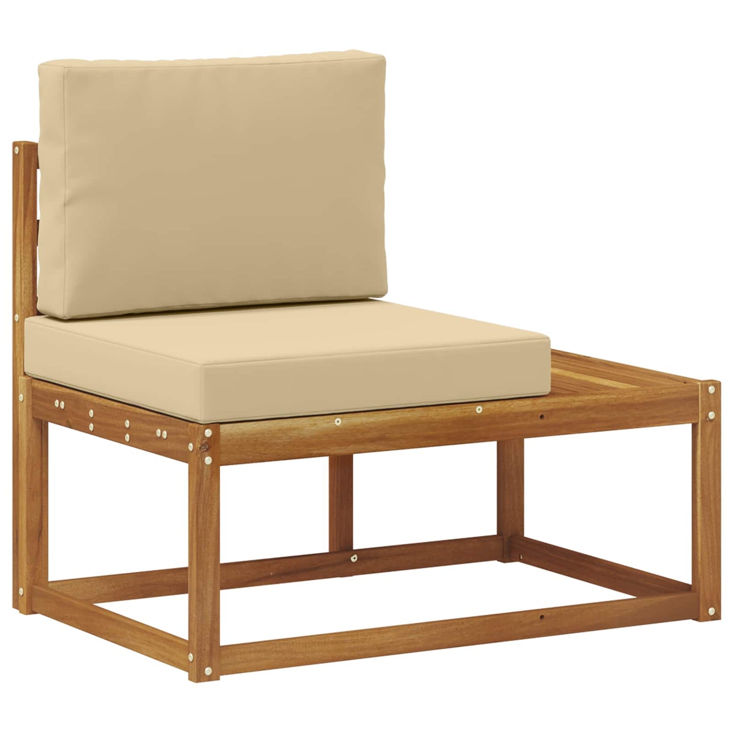 Buiten Eind Sofa Naturel 91 x 63 x 73 cm Massief Acaciahout is nu te koop bij PeponiXL, paradijselijk wonen!