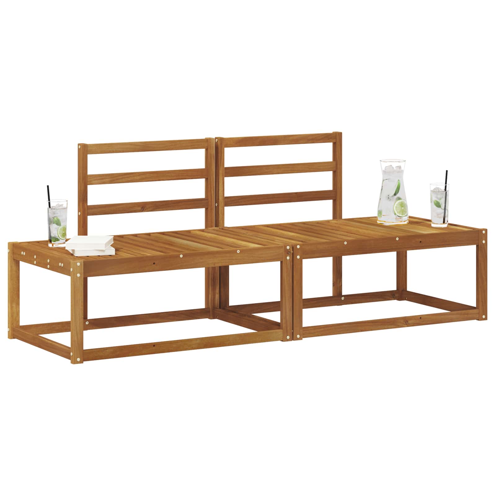 Buiten Eind Sofa 2 Stuk Naturel 182,5 x 63 x 73 cm is nu te koop bij PeponiXL, paradijselijk wonen!