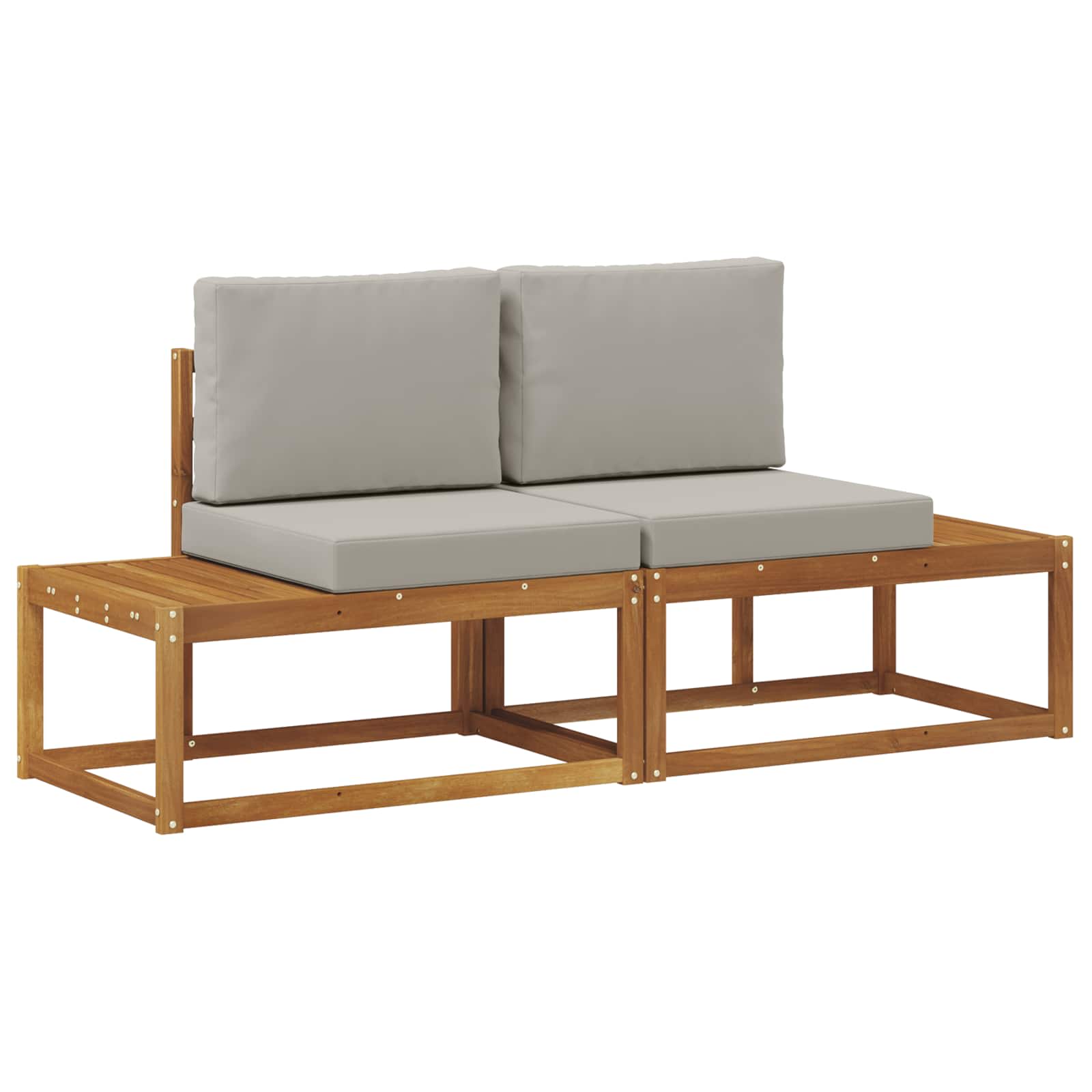 Buiten Eind Sofa met kussen 2 Stuk Natuurlijk en Lichtgrijs is nu te koop bij PeponiXL, paradijselijk wonen!