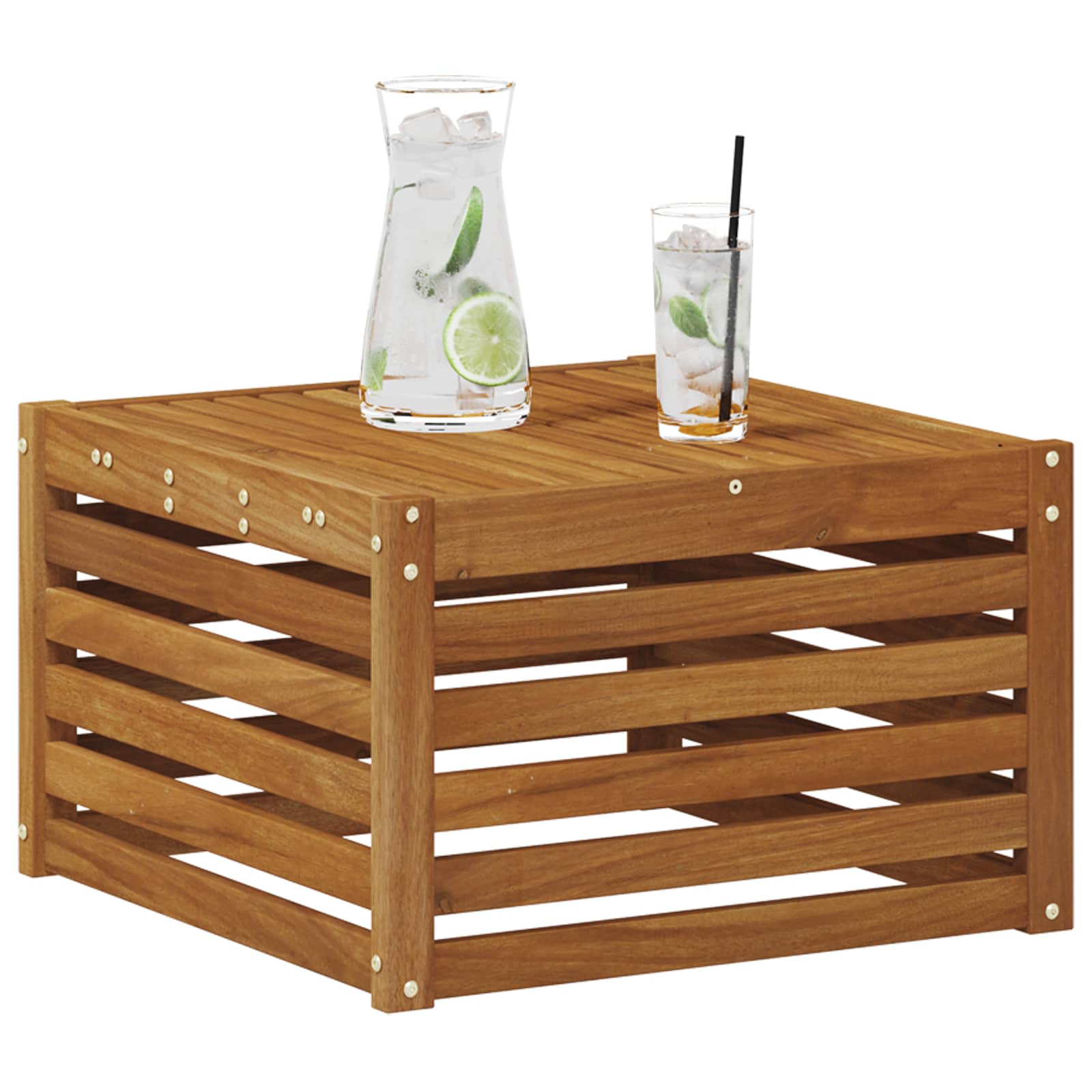 Buiten Tafel Massief Acaciahout Naturel 59 x 59 x 37 cm is nu te koop bij PeponiXL, paradijselijk wonen!