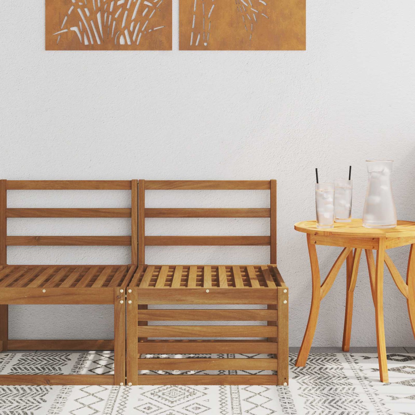 Buiten Midden Sofa Massief Acaciahout Naturel 59 x 63 x 73 cm is nu te koop bij PeponiXL, paradijselijk wonen!