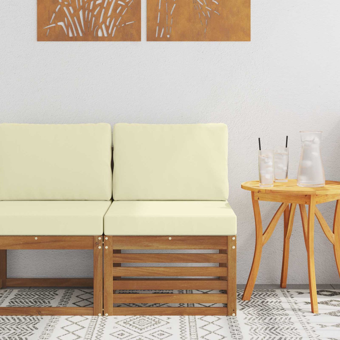 Buiten Midden Sofa Massief Acaciahout Naturel is nu te koop bij PeponiXL, paradijselijk wonen!