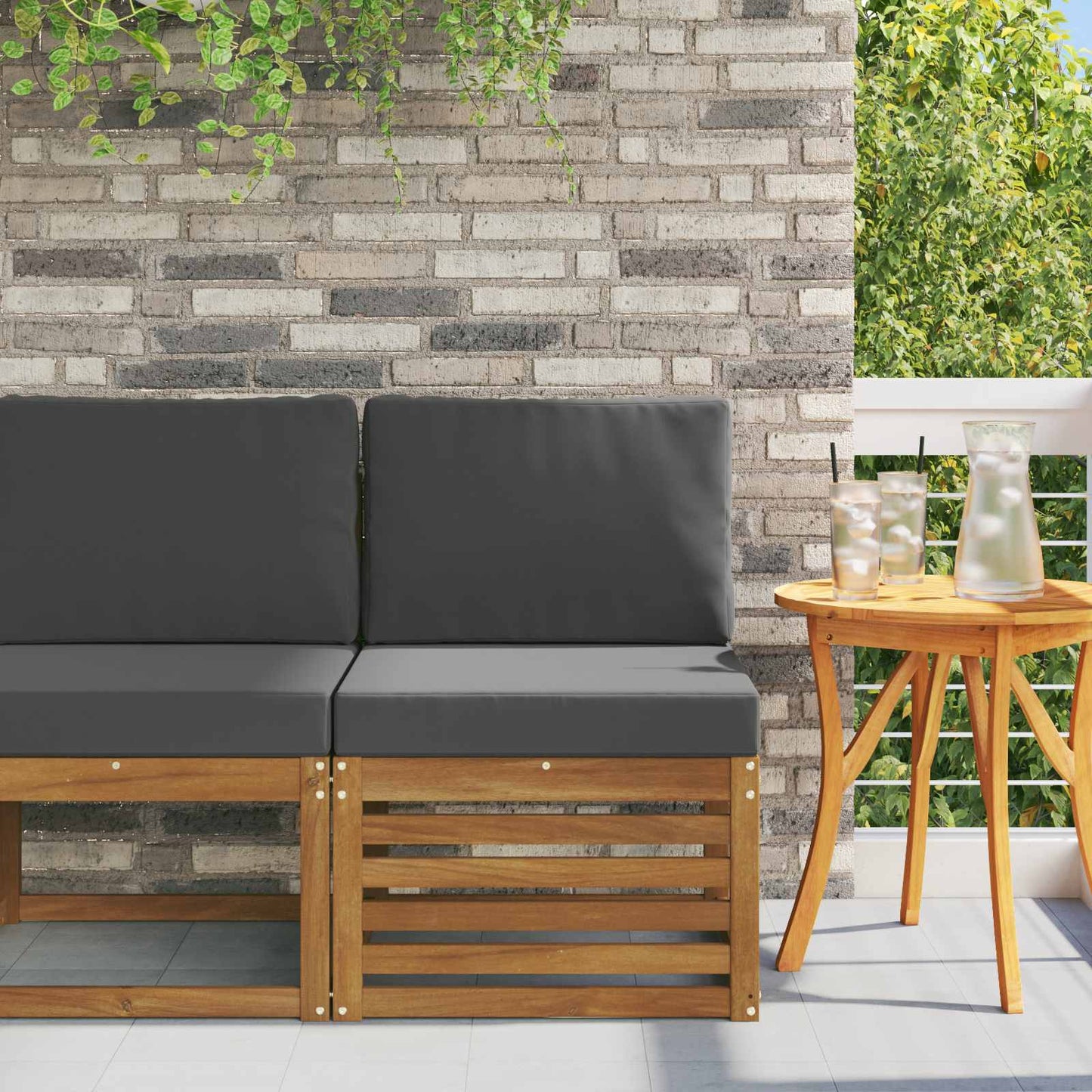 Buiten Midden Sofa Massief Acaciahout Naturel is nu te koop bij PeponiXL, paradijselijk wonen!