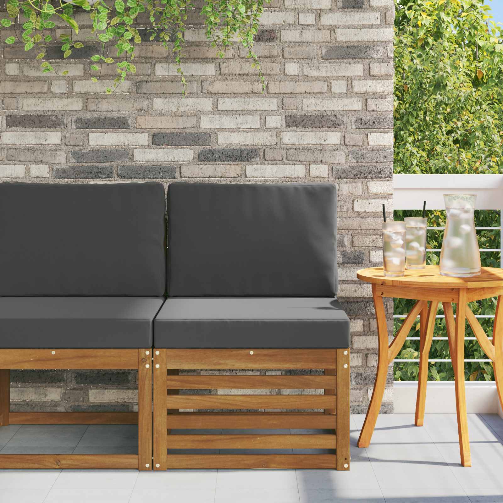 Buiten Midden Sofa Massief Acaciahout Naturel is nu te koop bij PeponiXL, paradijselijk wonen!