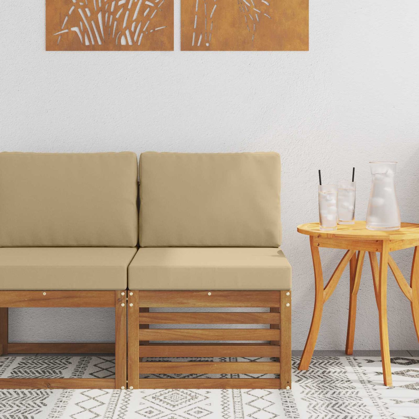 Buiten Midden Sofa Massief Acaciahout Naturel is nu te koop bij PeponiXL, paradijselijk wonen!