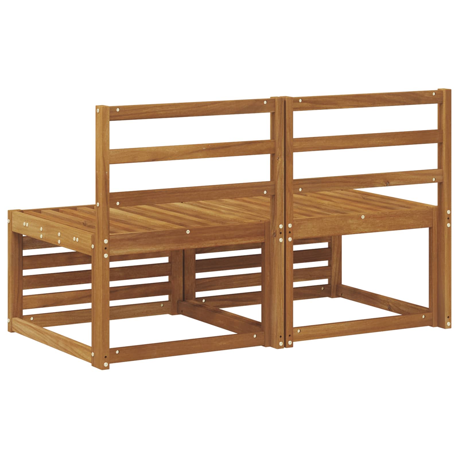 2 Stuk Buiten Midden Sofa Massief Acaciahout Naturel is nu te koop bij PeponiXL, paradijselijk wonen!