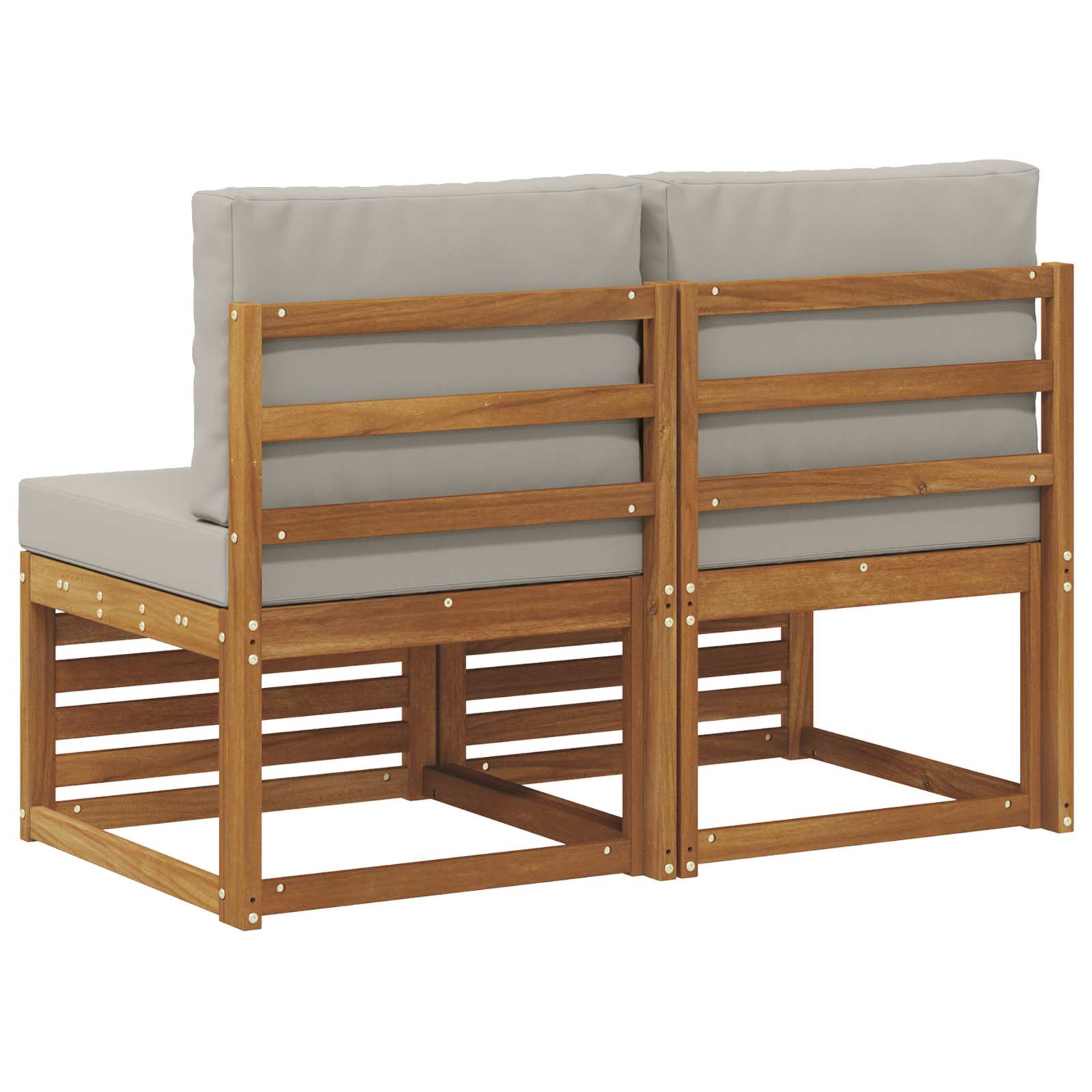 2 Stuk Buiten Midden Sofa Massief Acaciahout Naturel is nu te koop bij PeponiXL, paradijselijk wonen!