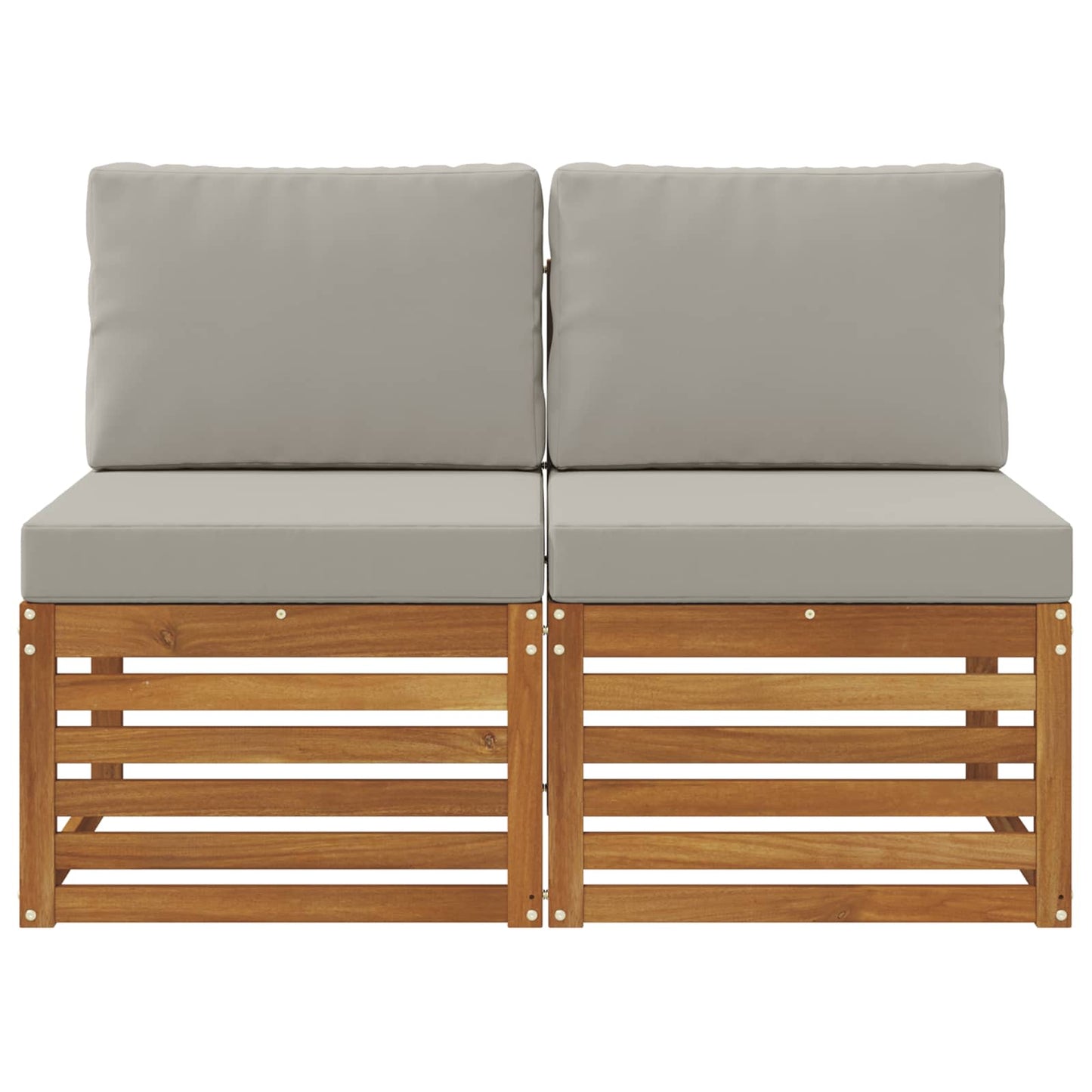 2 Stuk Buiten Midden Sofa Massief Acaciahout Naturel is nu te koop bij PeponiXL, paradijselijk wonen!