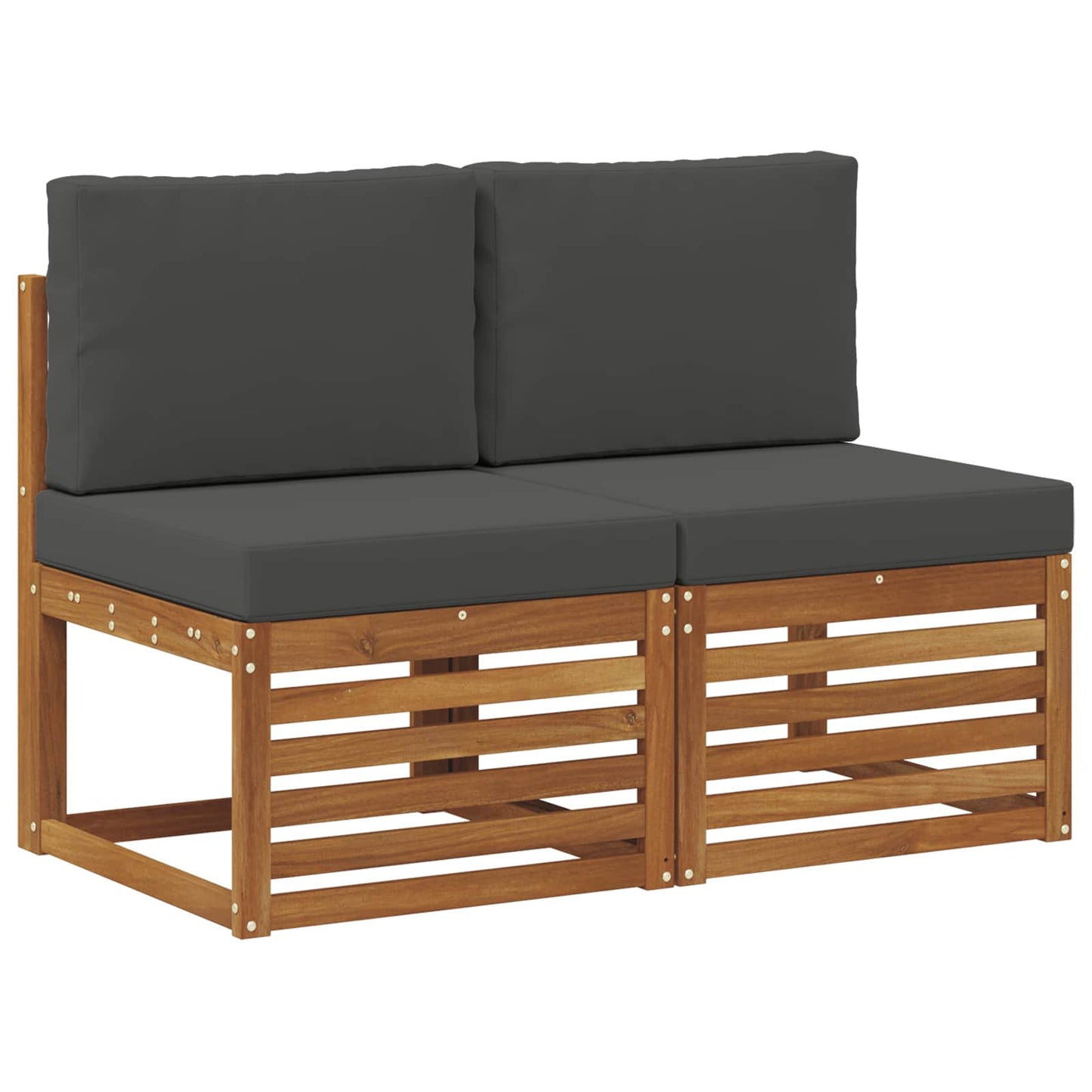 2 Stuk Buiten Midden Sofa Massief Acaciahout Naturel is nu te koop bij PeponiXL, paradijselijk wonen!