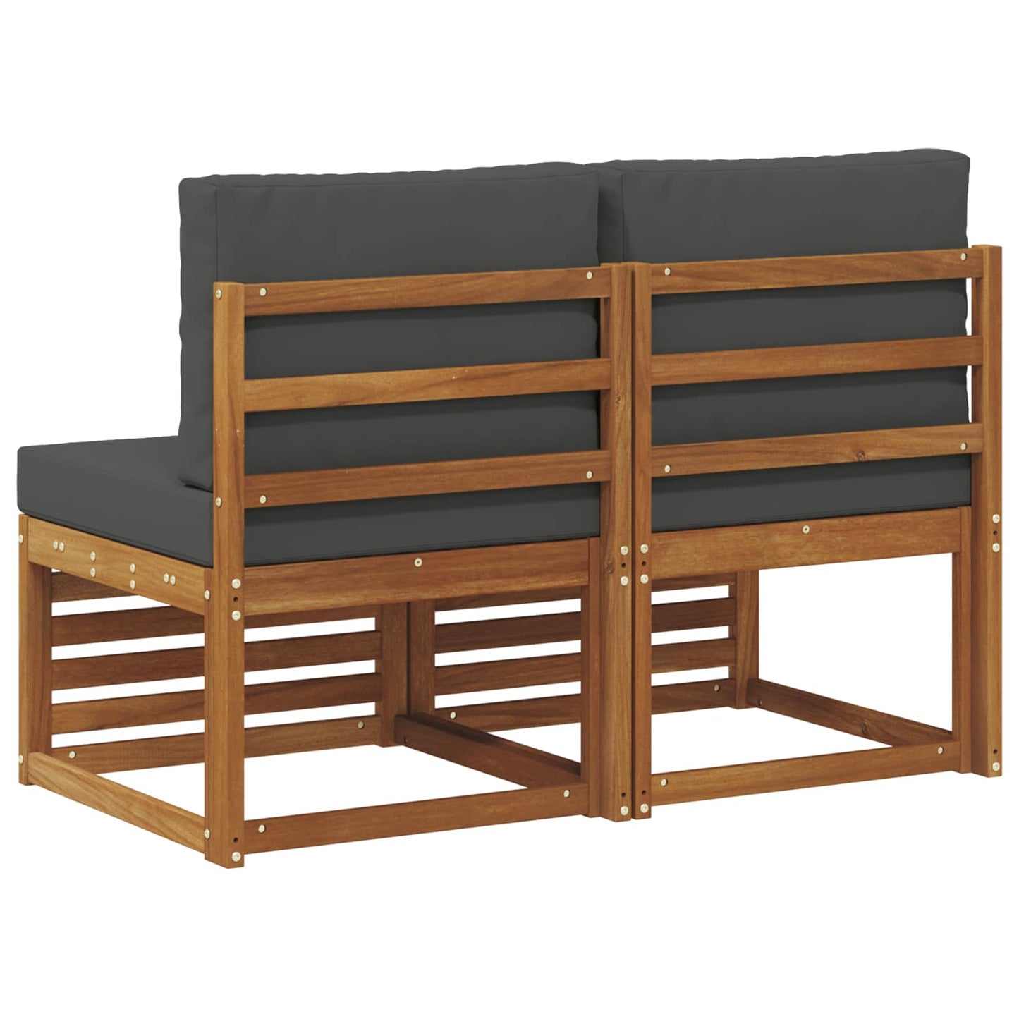 2 Stuk Buiten Midden Sofa Massief Acaciahout Naturel is nu te koop bij PeponiXL, paradijselijk wonen!