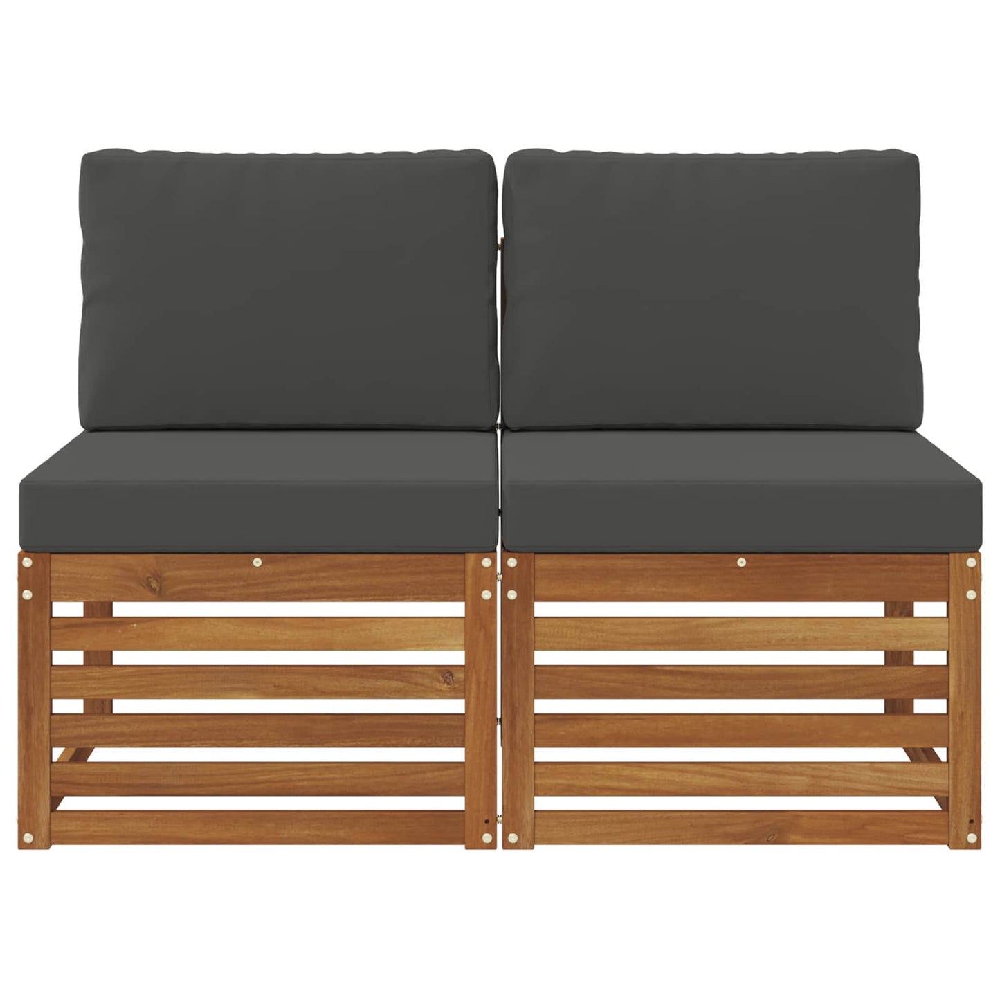 2 Stuk Buiten Midden Sofa Massief Acaciahout Naturel is nu te koop bij PeponiXL, paradijselijk wonen!
