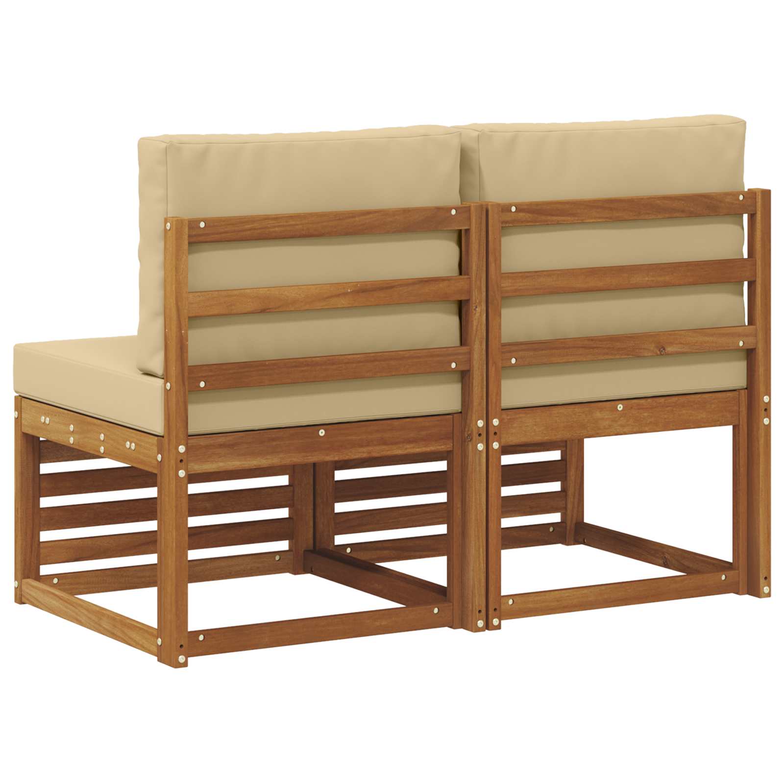 2 Stuk Buiten Midden Sofa Massief Acaciahout Naturel is nu te koop bij PeponiXL, paradijselijk wonen!