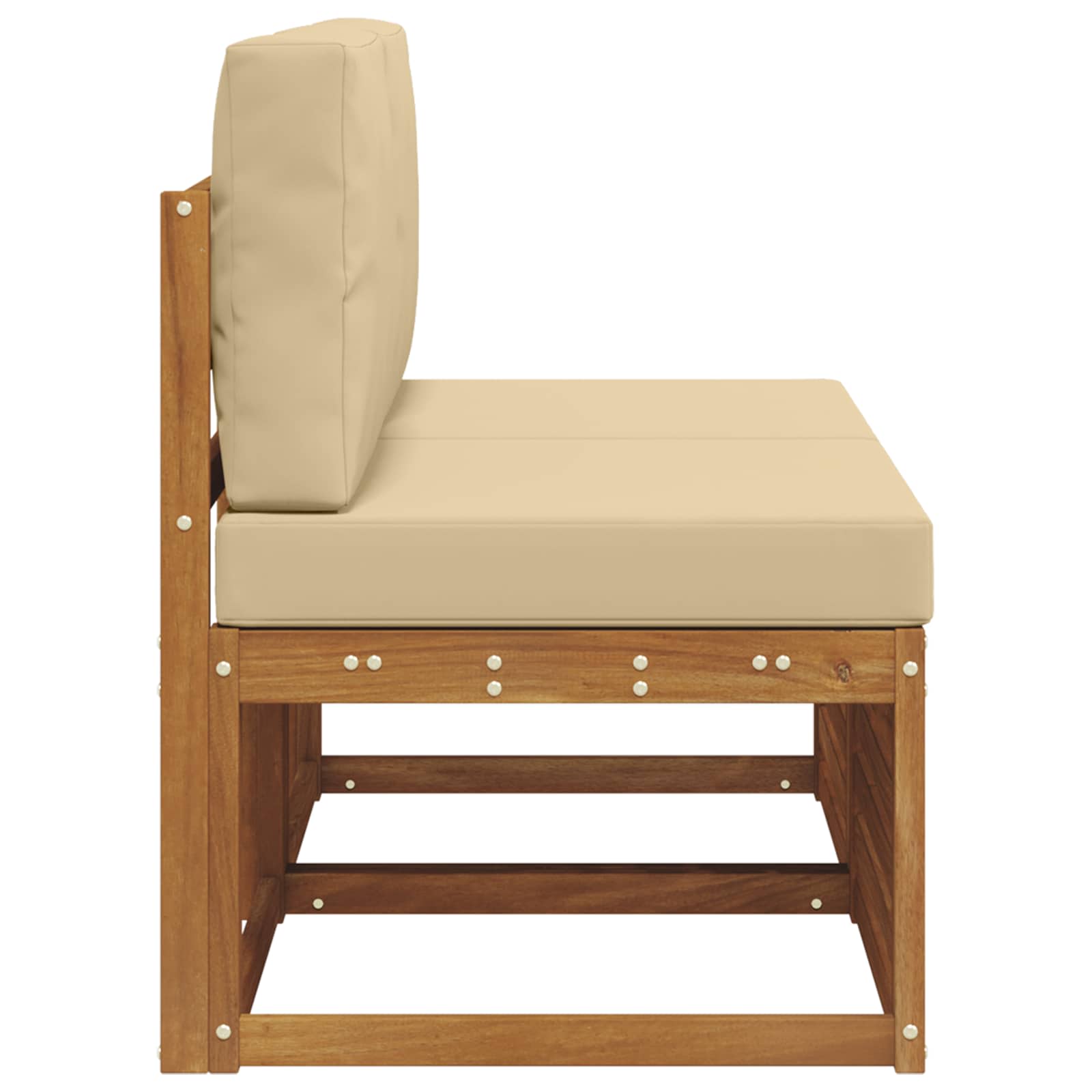 2 Stuk Buiten Midden Sofa Massief Acaciahout Naturel is nu te koop bij PeponiXL, paradijselijk wonen!