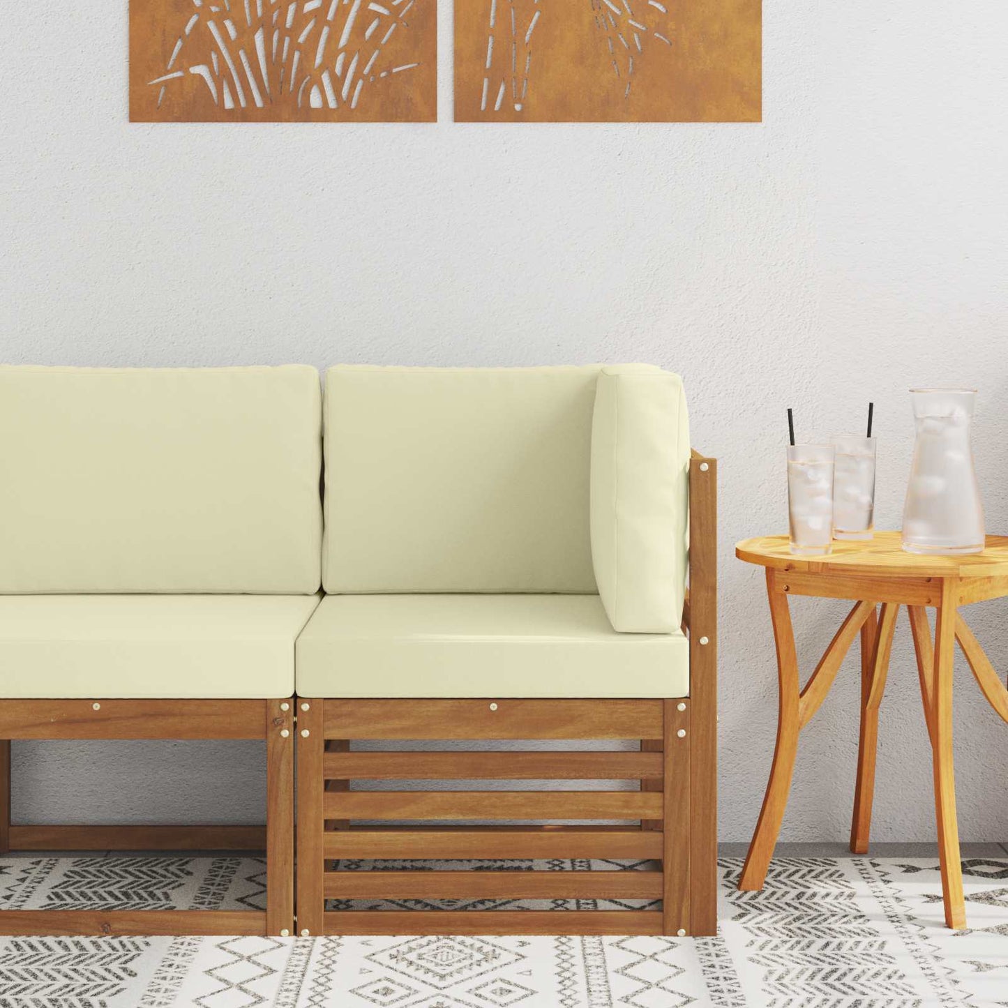 Buiten Hoek Sofa Massief Acaciahout Naturel is nu te koop bij PeponiXL, paradijselijk wonen!