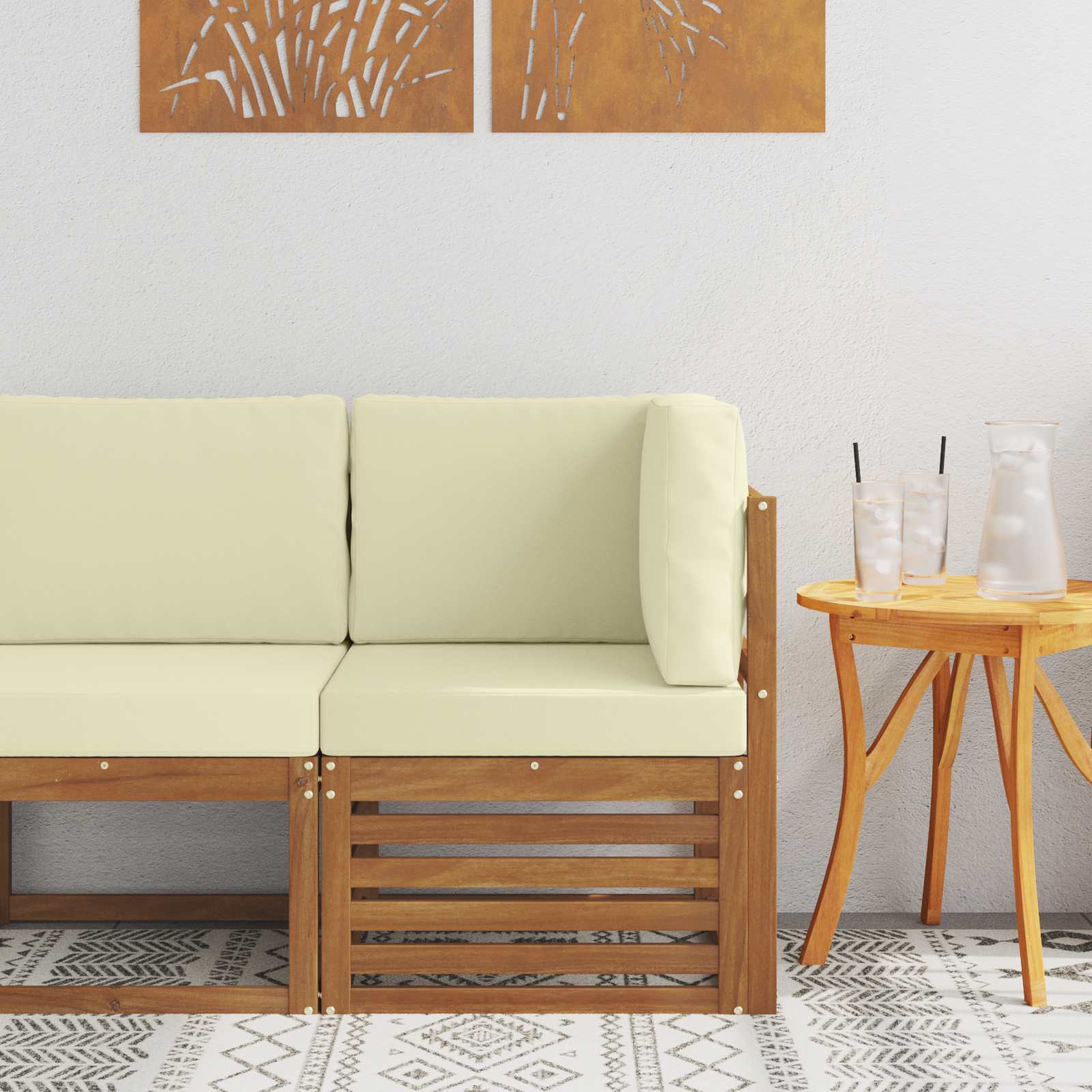 Buiten Hoek Sofa Massief Acaciahout Naturel is nu te koop bij PeponiXL, paradijselijk wonen!