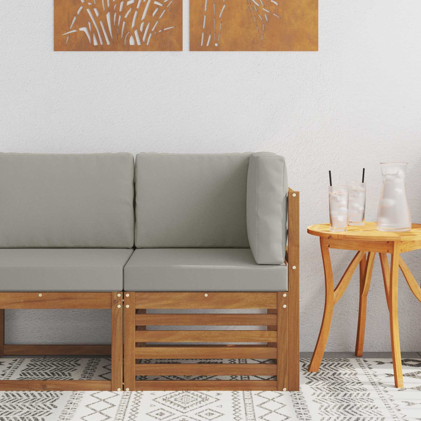 Buiten Hoek Sofa Massief Acaciahout Naturel is nu te koop bij PeponiXL, paradijselijk wonen!