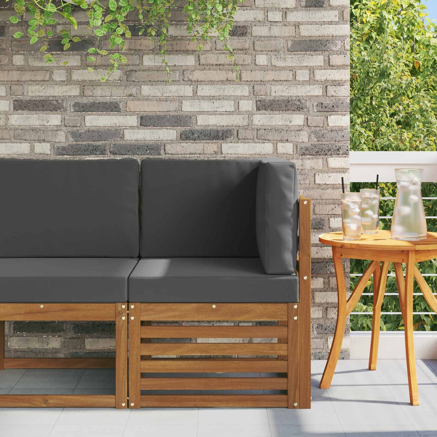 Buiten Hoek Sofa Massief Acaciahout Naturel is nu te koop bij PeponiXL, paradijselijk wonen!