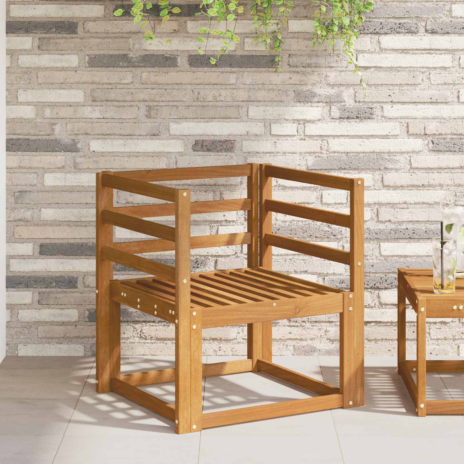 Armleuning 2 pcs Naturel 59 x 4 x 73 cm Massief Acaciahout is nu te koop bij PeponiXL, paradijselijk wonen!