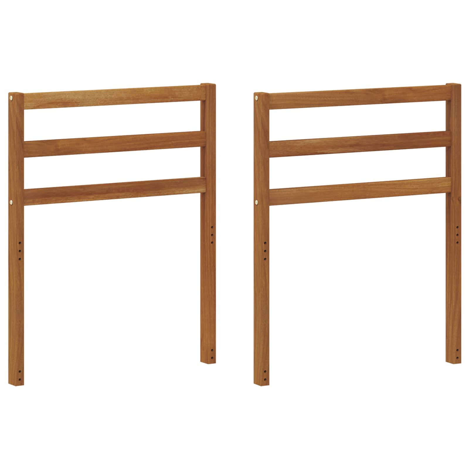 Armleuning 2 pcs Naturel 59 x 4 x 73 cm Massief Acaciahout is nu te koop bij PeponiXL, paradijselijk wonen!