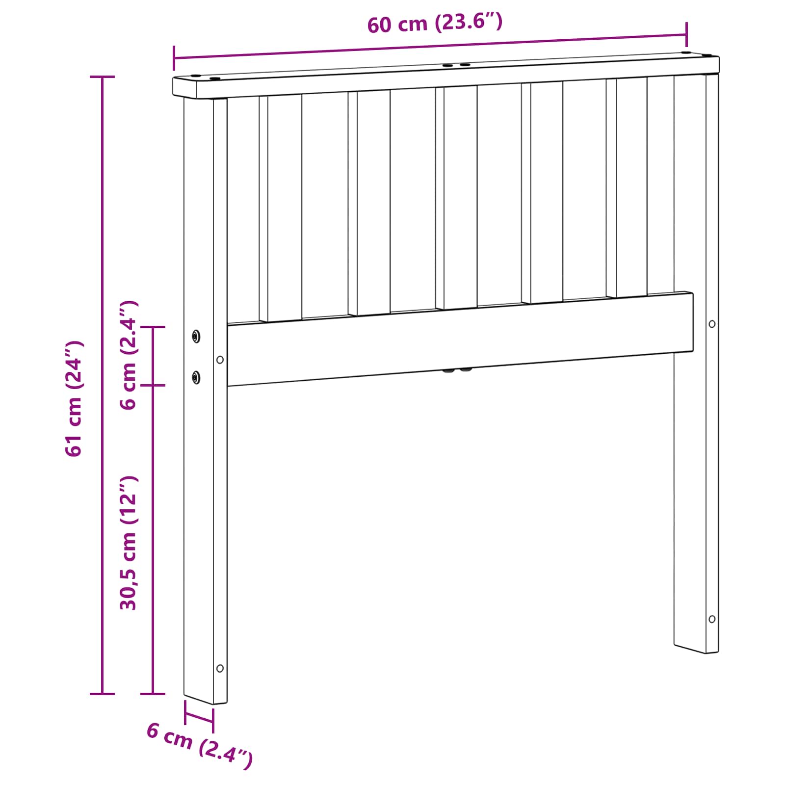 Armleuningen 2 pcs Bruin 60 x 6 x 61 cm Bewerkt hout is nu te koop bij PeponiXL, paradijselijk wonen!