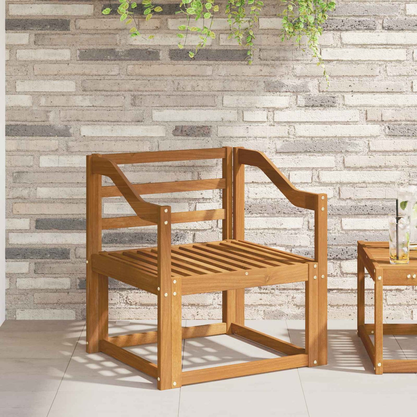 Armleuning 2 pcs Naturel 59 x 4 x 73 cm Massief Acaciahout is nu te koop bij PeponiXL, paradijselijk wonen!