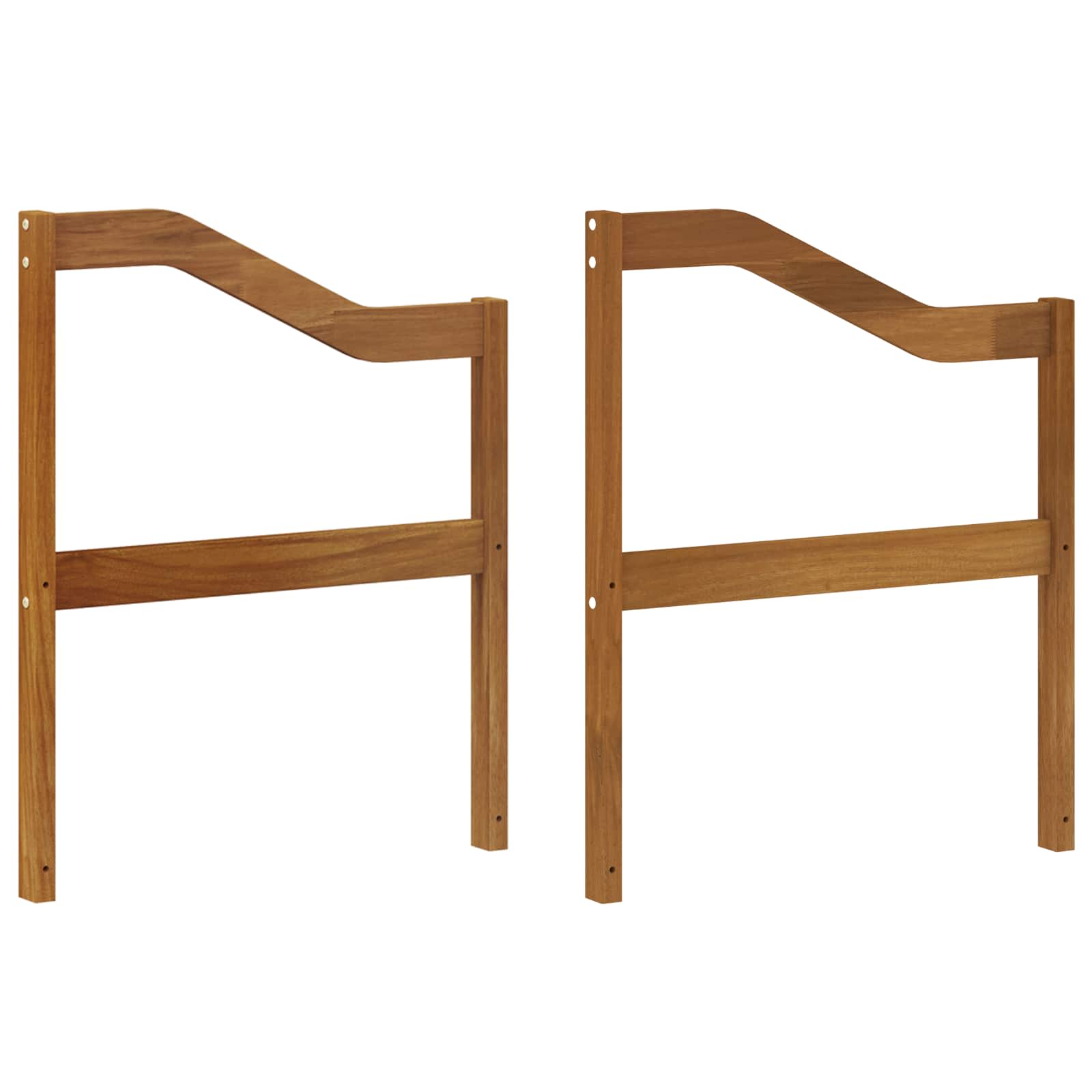 Armleuning 2 pcs Naturel 59 x 4 x 73 cm Massief Acaciahout is nu te koop bij PeponiXL, paradijselijk wonen!