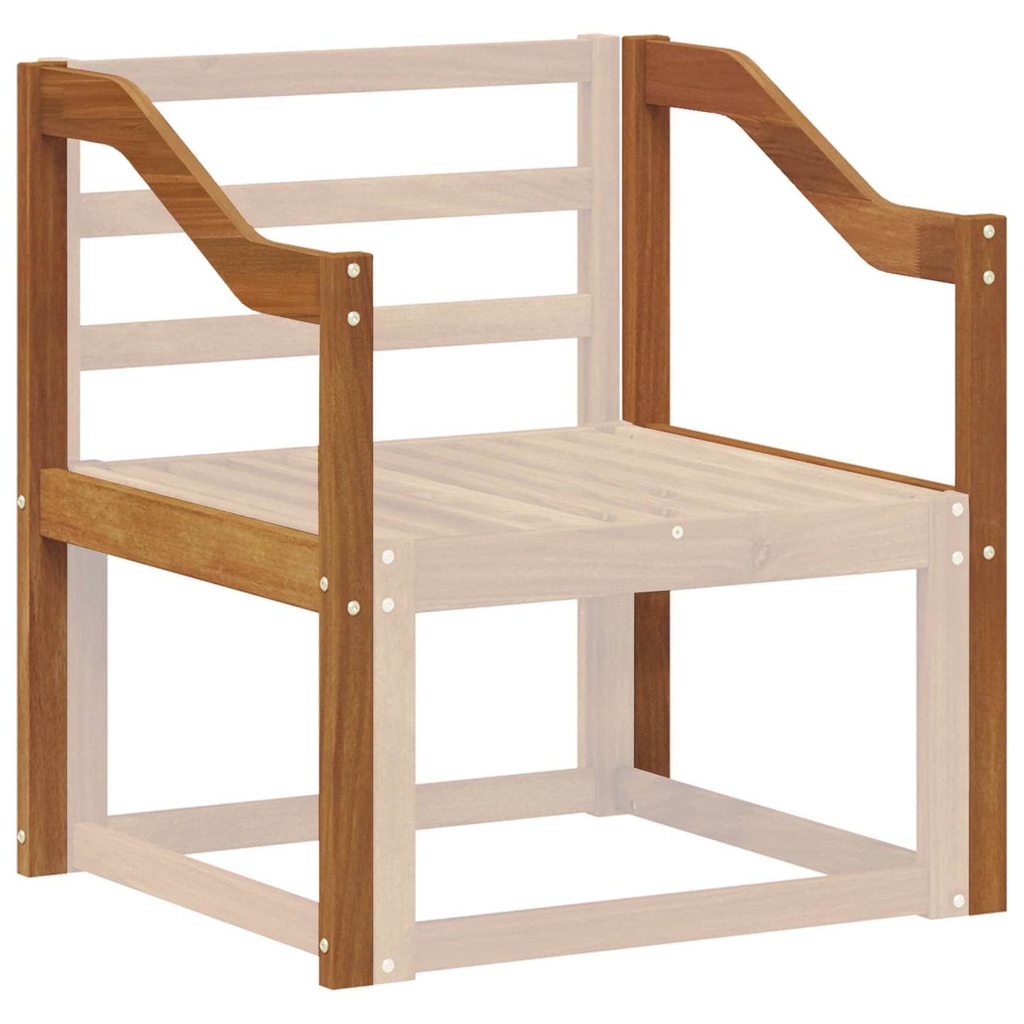 Armleuning 2 pcs Naturel 59 x 4 x 73 cm Massief Acaciahout is nu te koop bij PeponiXL, paradijselijk wonen!