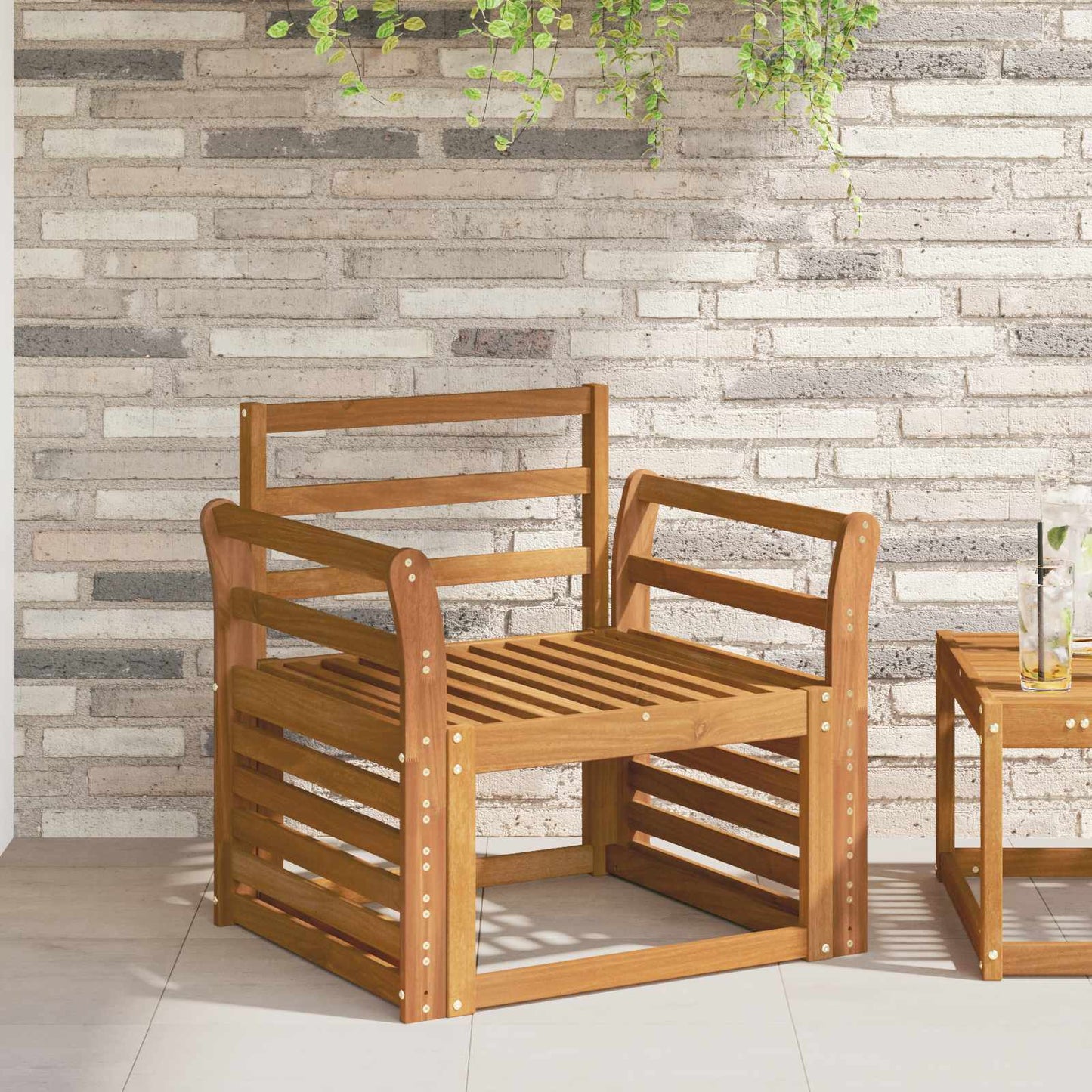 Armleuning 2 pcs Naturel 58,5 x 8 x 60 cm Massief Acaciahout is nu te koop bij PeponiXL, paradijselijk wonen!