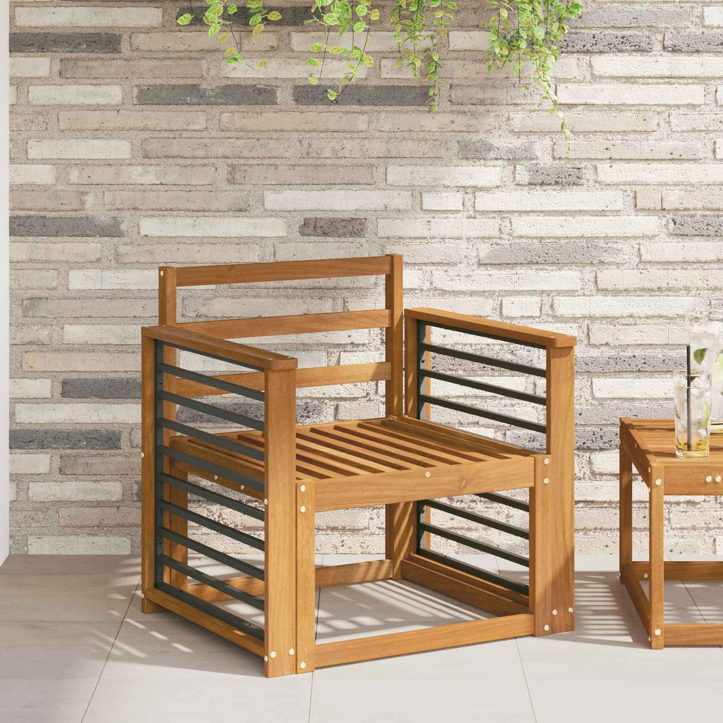 Armleuning 2 pcs Naturel 60 x 6 x 61 cm Massief Acaciahout is nu te koop bij PeponiXL, paradijselijk wonen!