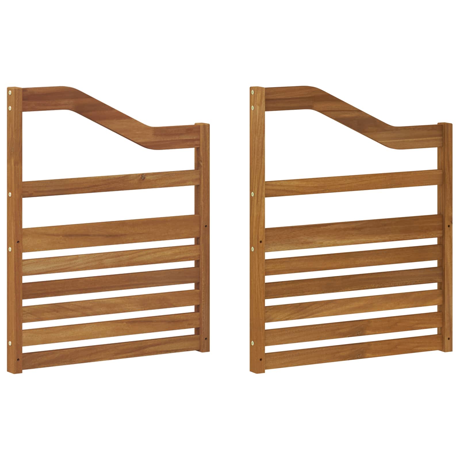 Armleuningen 2 pcs Bruin 59 x 4 x 73 cm Bewerkt hout is nu te koop bij PeponiXL, paradijselijk wonen!