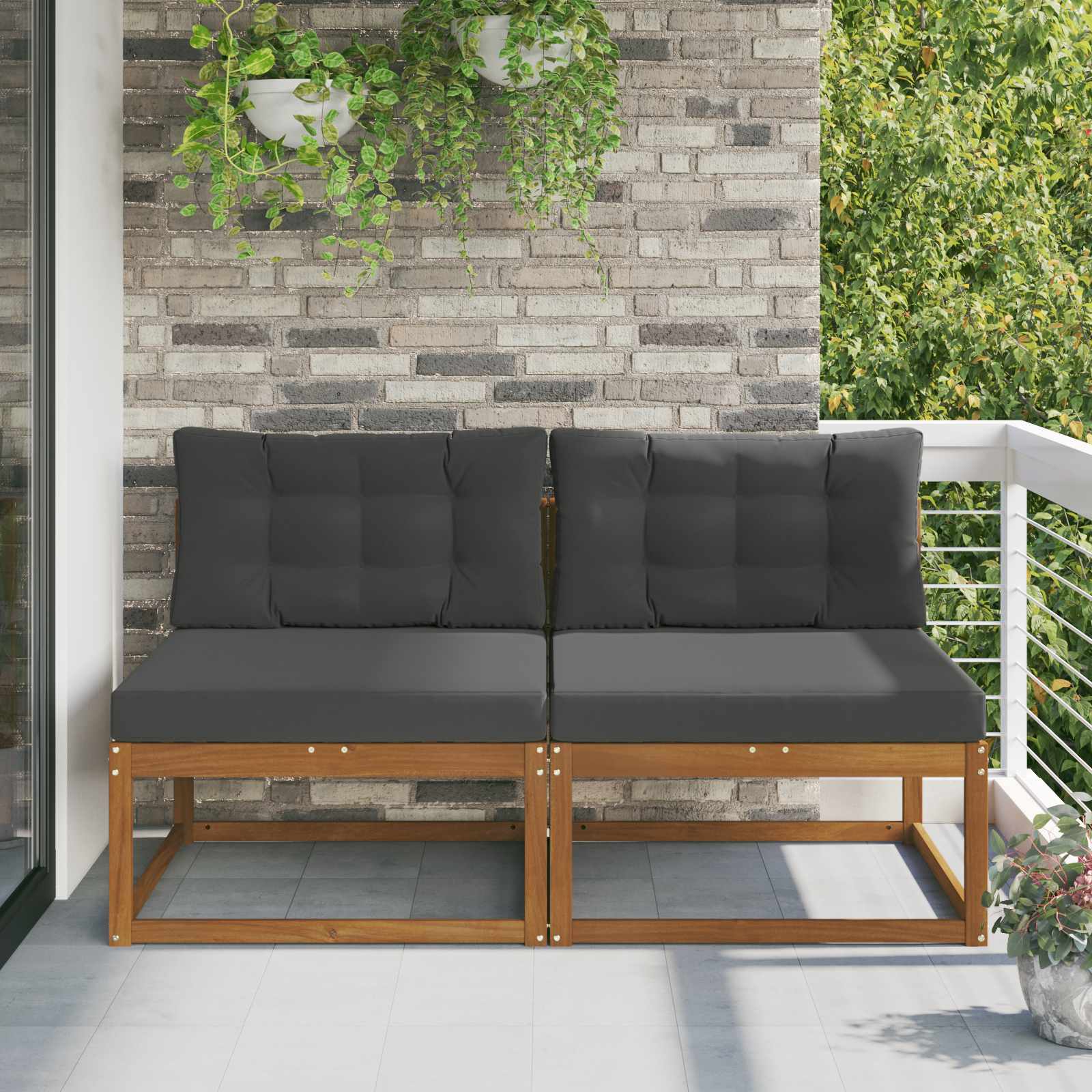 Buiten Midden Sofa met kussen 2 Stuk Naturel is nu te koop bij PeponiXL, paradijselijk wonen!