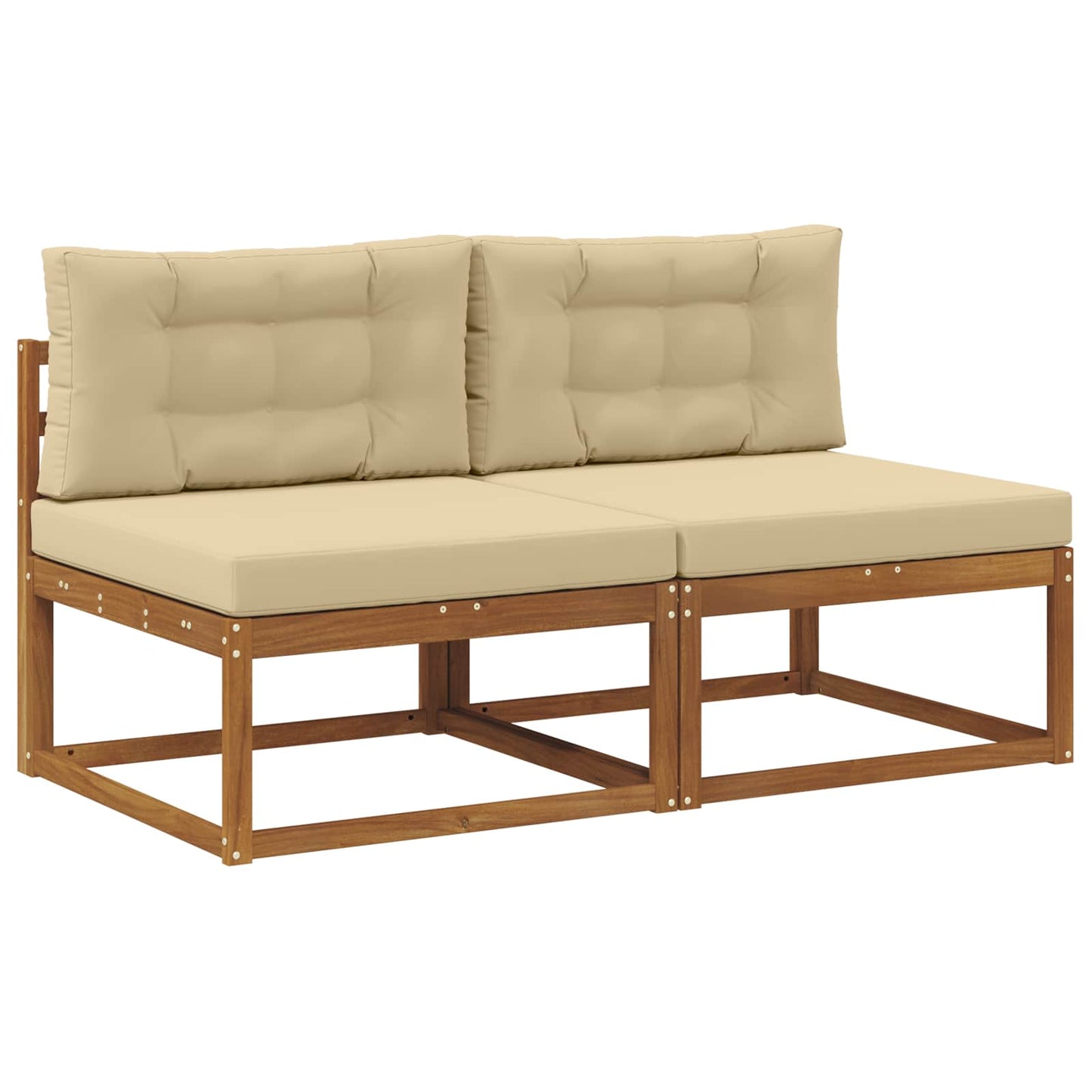 Buiten Midden Sofa met kussen 2 Stuk Naturel is nu te koop bij PeponiXL, paradijselijk wonen!