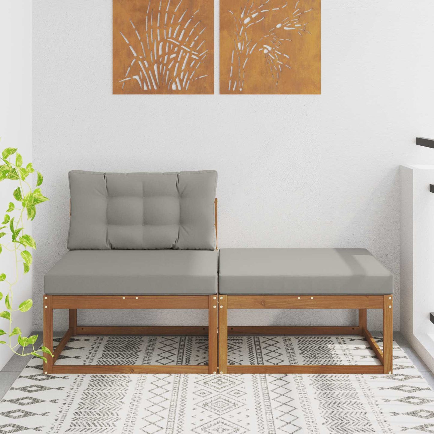 Sectie Sofa Eenheden met kussen 2 Stuk Naturel is nu te koop bij PeponiXL, paradijselijk wonen!