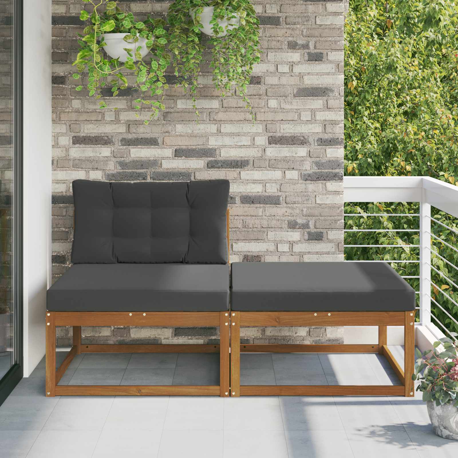 Sectie Sofa Eenheden met kussen 2 Stuk Naturel is nu te koop bij PeponiXL, paradijselijk wonen!