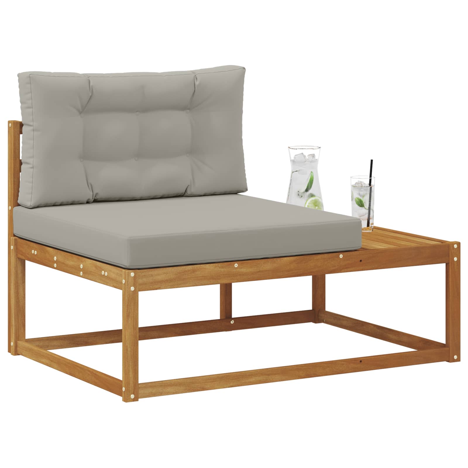Buiten Eindbank met kussen Naturel 115 x 83 x 73 cm is nu te koop bij PeponiXL, paradijselijk wonen!
