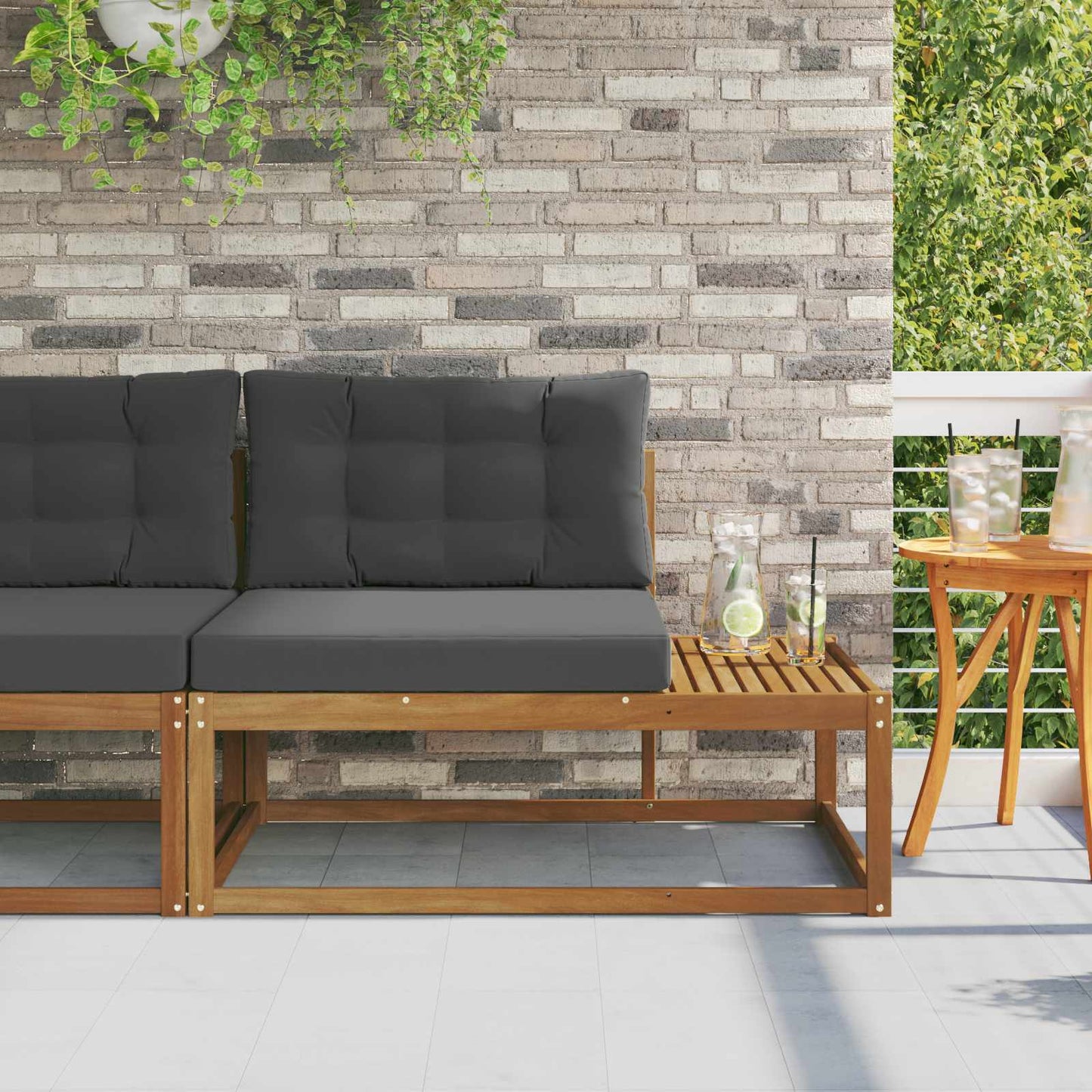 Buiten Eindbank met kussen Naturel 115 x 83 x 73 cm is nu te koop bij PeponiXL, paradijselijk wonen!
