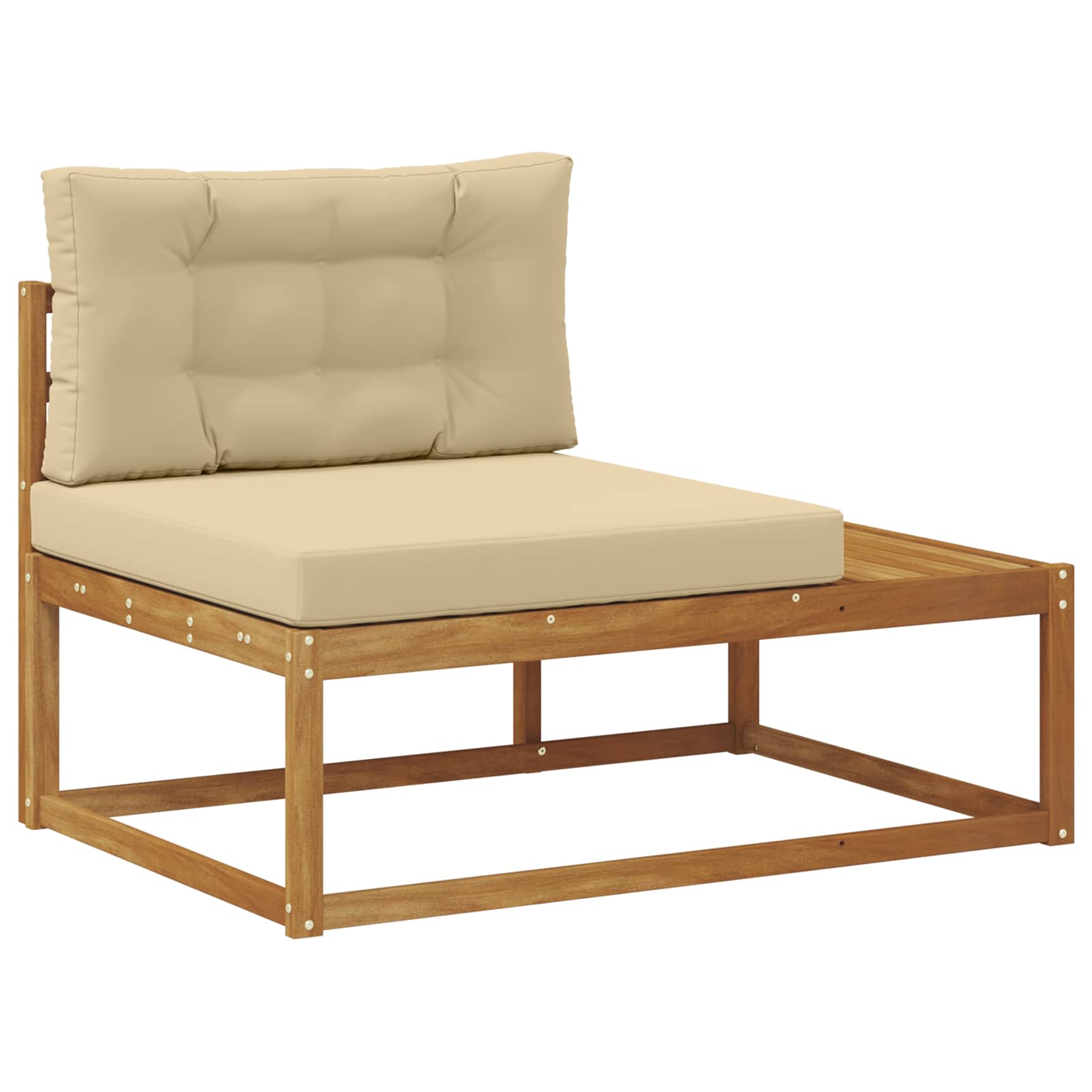 Buiten Eindbank met kussen Naturel 115 x 83 x 73 cm is nu te koop bij PeponiXL, paradijselijk wonen!