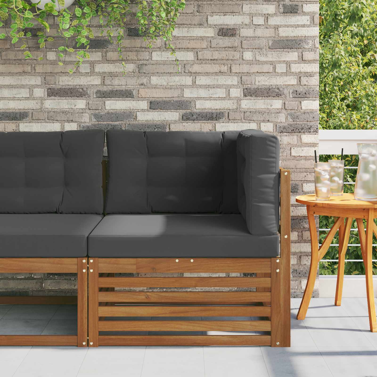 Outdoor Hoekbank Massief Acaciahout Naturel is nu te koop bij PeponiXL, paradijselijk wonen!
