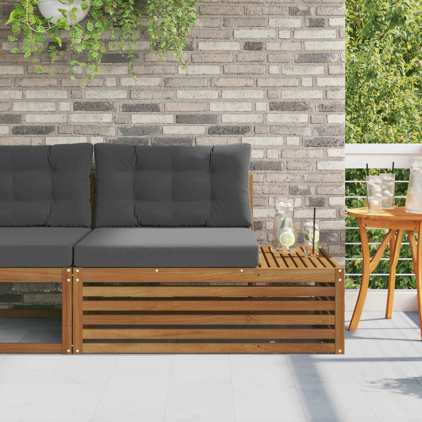 Buiten Eindbank Naturel 115 x 83 x 73 cm Massief Acaciahout is nu te koop bij PeponiXL, paradijselijk wonen!