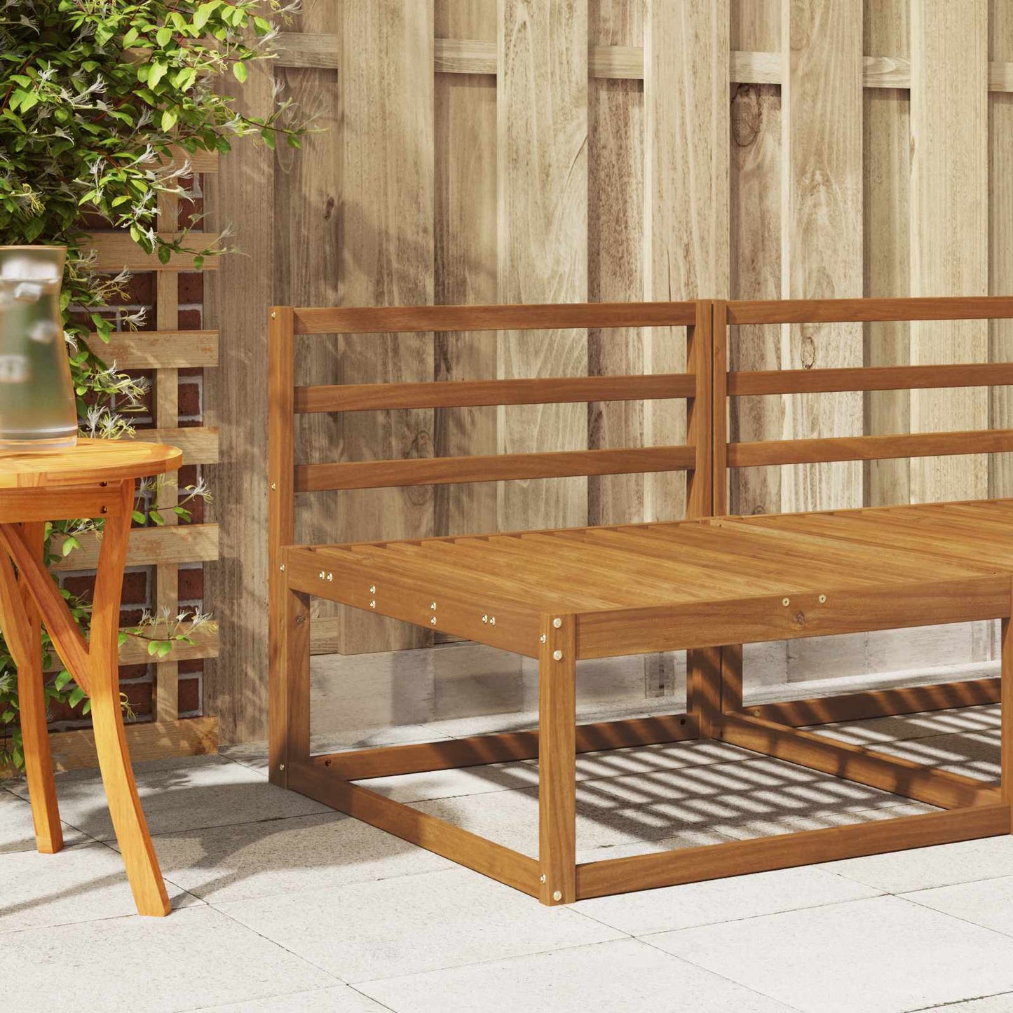 Rugleuning Bruin 79 x 4 x 73 cm Bewerkt hout is nu te koop bij PeponiXL, paradijselijk wonen!