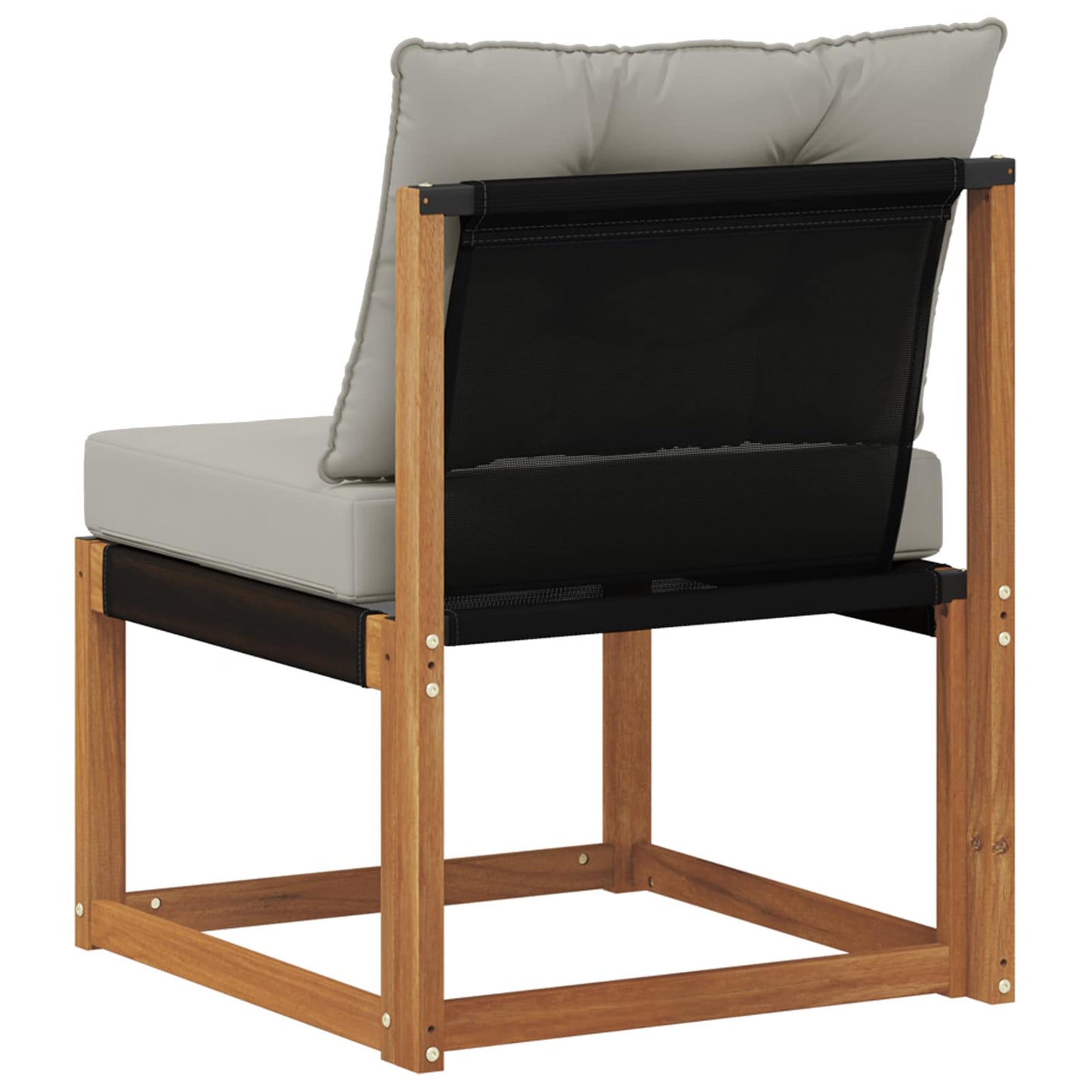 Buitenzitmiddelsofa Massief acaciahout en Textilene Stof is nu te koop bij PeponiXL, paradijselijk wonen!