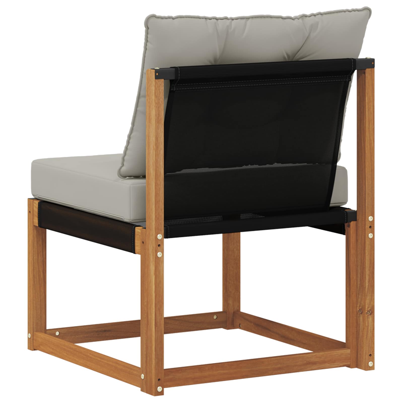 Buitenzitmiddelsofa Massief acaciahout en Textilene Stof is nu te koop bij PeponiXL, paradijselijk wonen!